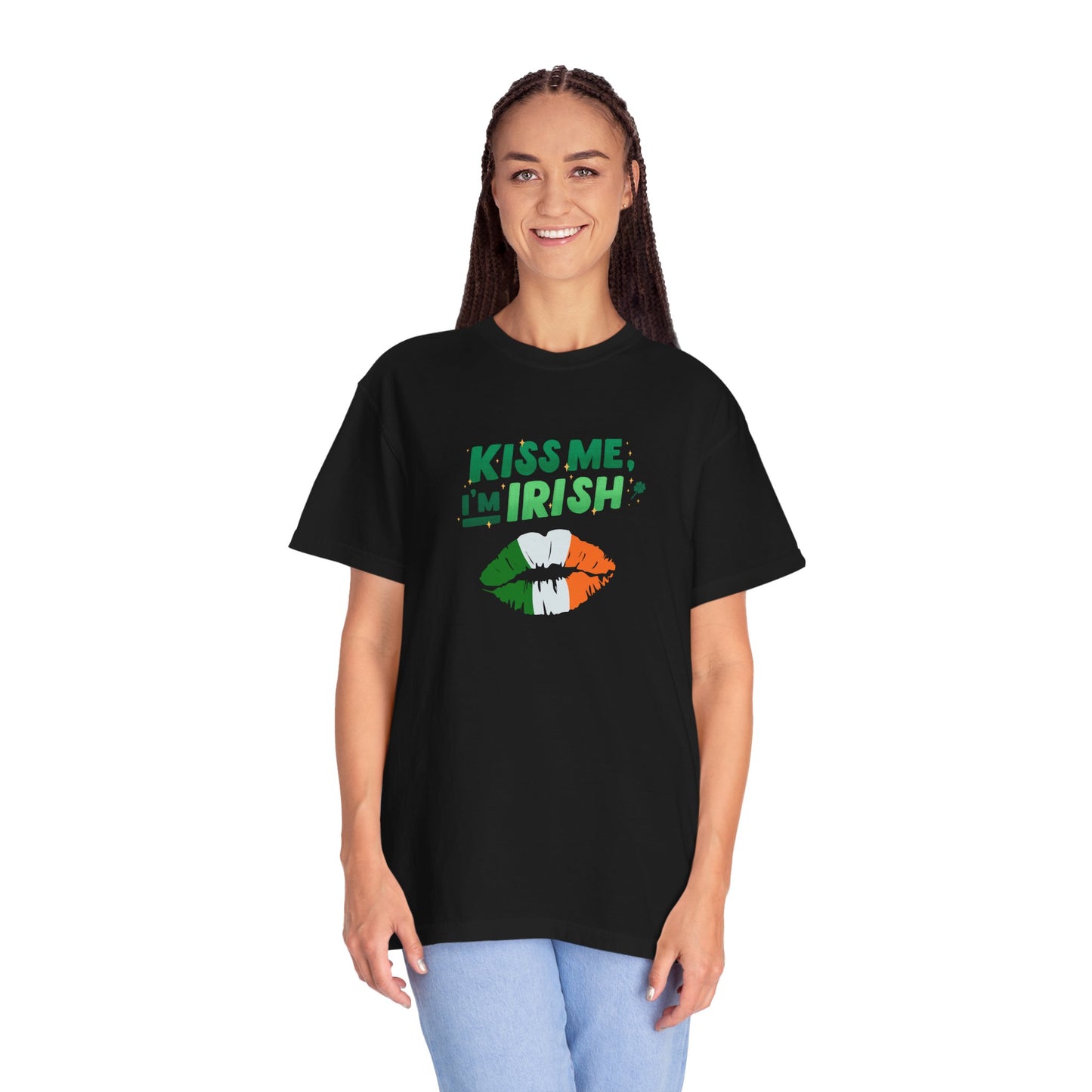 St. Patrick's Day T-Shirt Unisex Comfort Colors Relaxed Fit Garment-Dyed Tee 4 Leaf Clover Shirt Irish Themed Gift