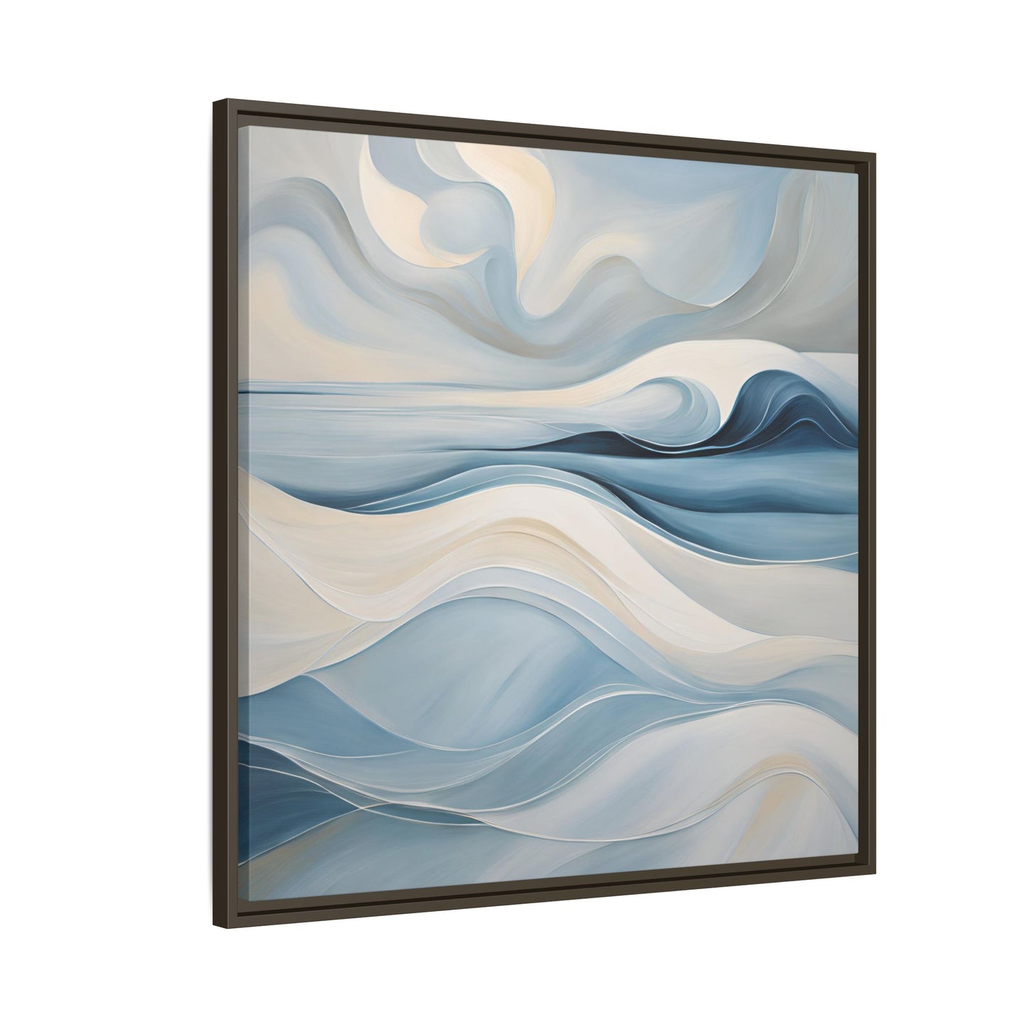 Modern Abstract Wave Design Unique Framed Canvas Wall Art Ocean Beach Gift Nature Lover Gift Underwater Sea Lover Gift 3 frame colors