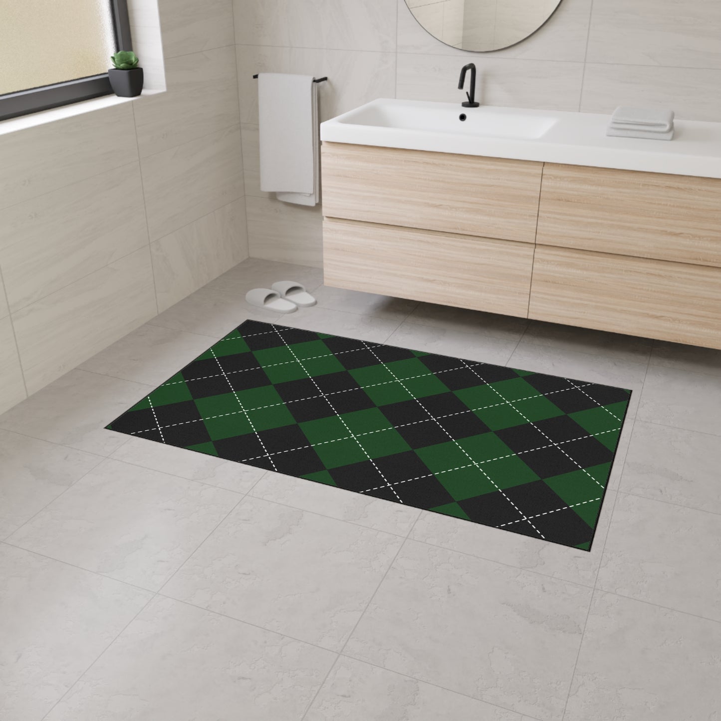 Decorative Heavy Duty Non-Slip Floor Mat Stylish Design Perfect for Entryway Kitchen Décor Garage Rug Coffee Bar Bathroom Floor Door Mat