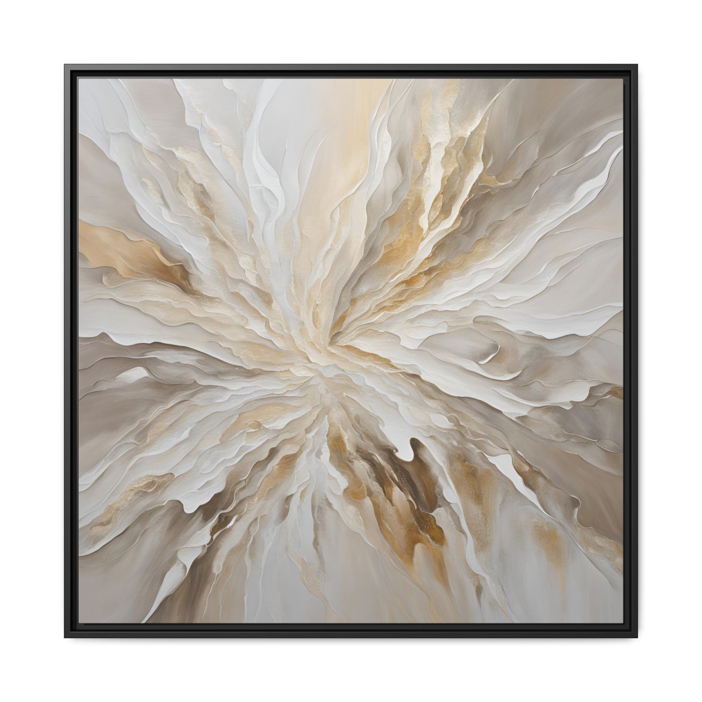 Modern Abstract Floral Design Unique Framed Canvas Wall Art Starburst Gift Nature Lover Gift Garden Lover Gift 3 frame colors