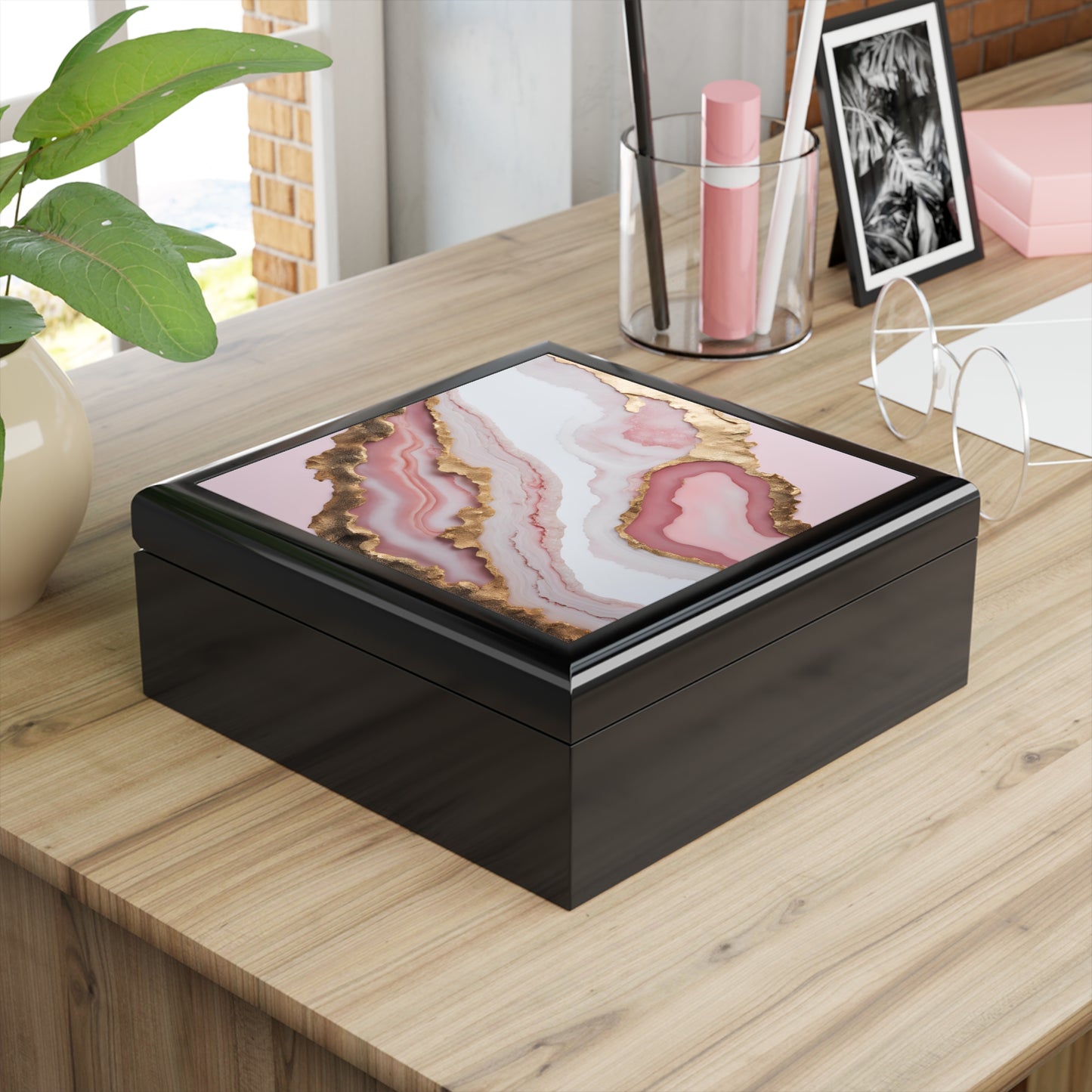 Unique Jewelry Box Trinket Box Bedroom Dresser Decor Vanity Gift Box - 3 colors to choose from