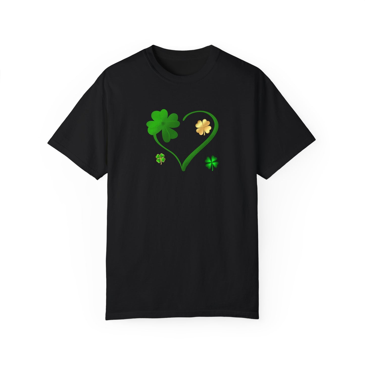 St. Patrick's Day T-Shirt Unisex Comfort Colors Relaxed Fit Garment-Dyed Tee 4 Leaf Clover Shirt Irish Themed Gift