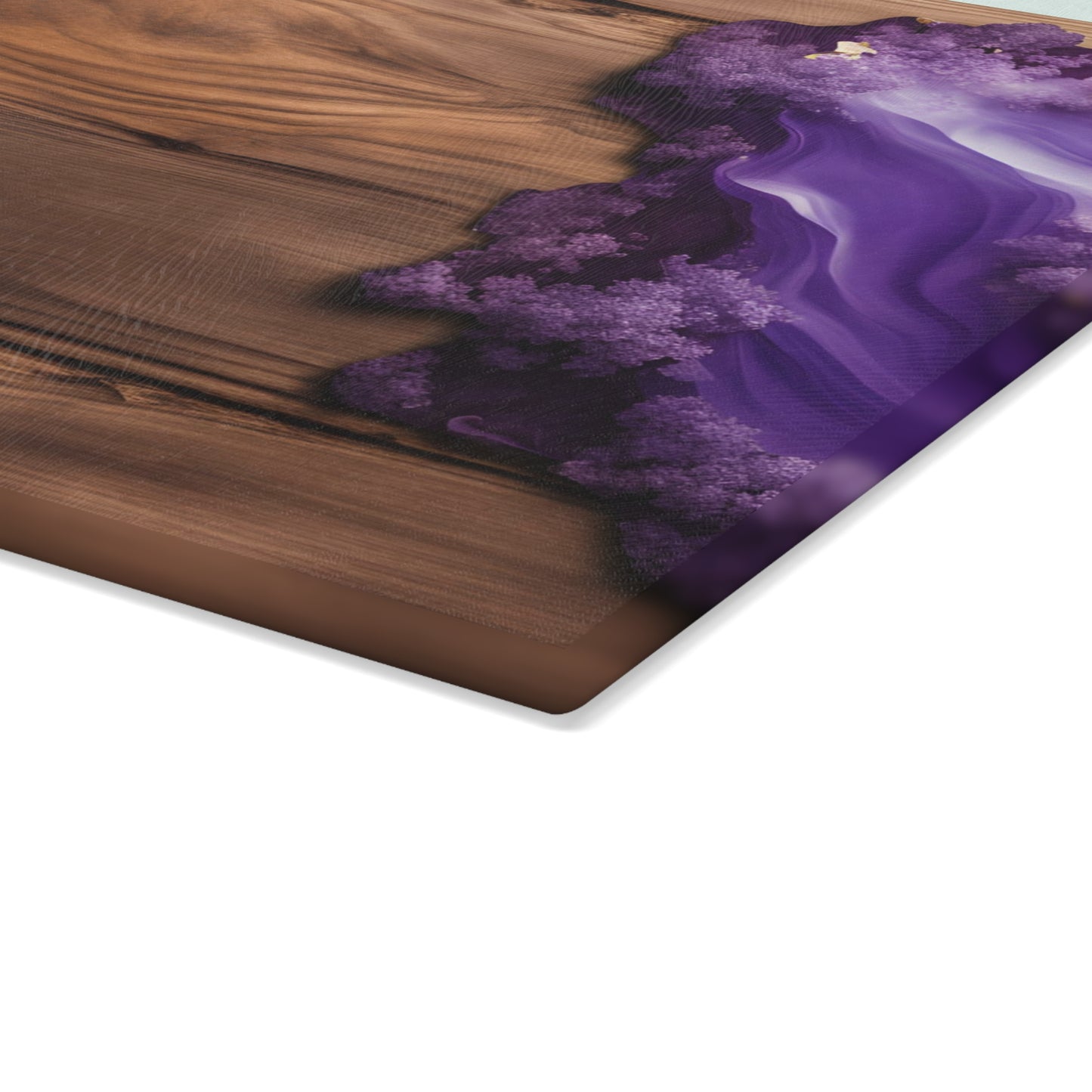 Beachy Kitchen Decor Glass Cutting Board Serving Tray with Wave Design Cutting Board Gift for Home Cook Fun Charcuterie Board