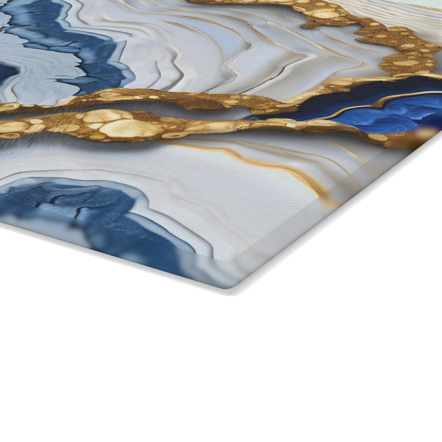 Kitchen Decor Glass Geode-Themed Image Unique Rock Lover Cutting Board Serving Tray Home Cook Gift Colorful Glass Charcuterie Board