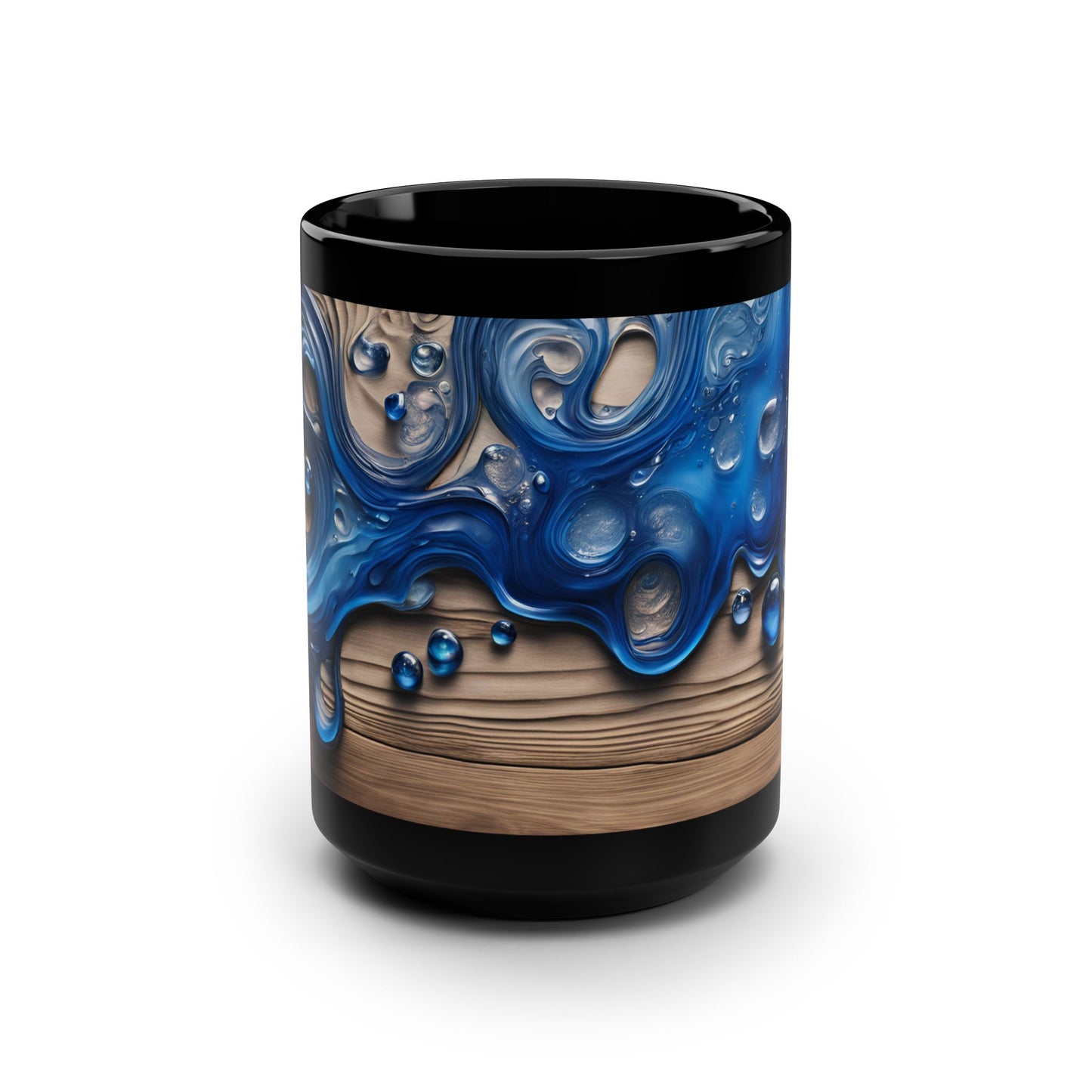 Ceramic Coffee Mug Wood-Inspired Image Nature Lover Ceramic Teacup Gardener Gift Colorful Unique Wave-look 15oz Ceramic Mug
