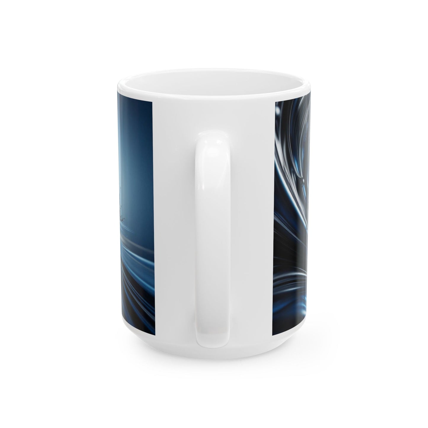 Ceramic Coffee Mug Modern Liquid Metal Wave Design Mug Tea Cup Oceanic Swirl Design Salt Life Surfer Ceramic Mug