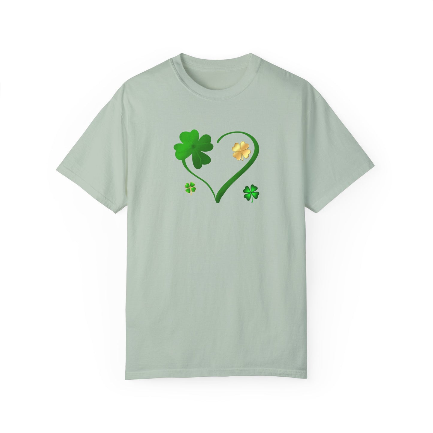 St. Patrick's Day T-Shirt Unisex Comfort Colors Relaxed Fit Garment-Dyed Tee 4 Leaf Clover Shirt Irish Themed Gift