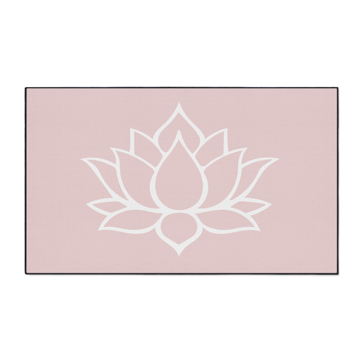 Decorative Heavy Duty Non-Slip Floor Mat Stylish Design Perfect for Entryway Kitchen Décor Pink Lotus Blossom Floral Design Rug Bathroom Mat