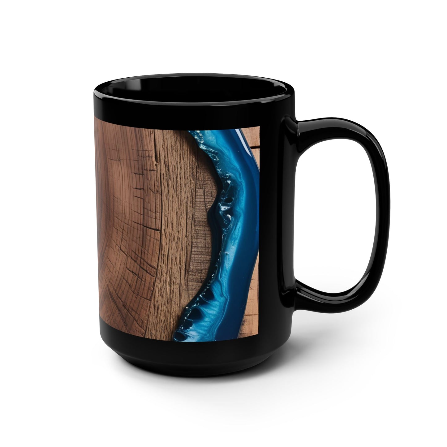 Ceramic Coffee Mug Wood-Inspired Image Nature Lover Ceramic Teacup Gardener Gift Colorful Unique Wave-look 15oz Ceramic Mug