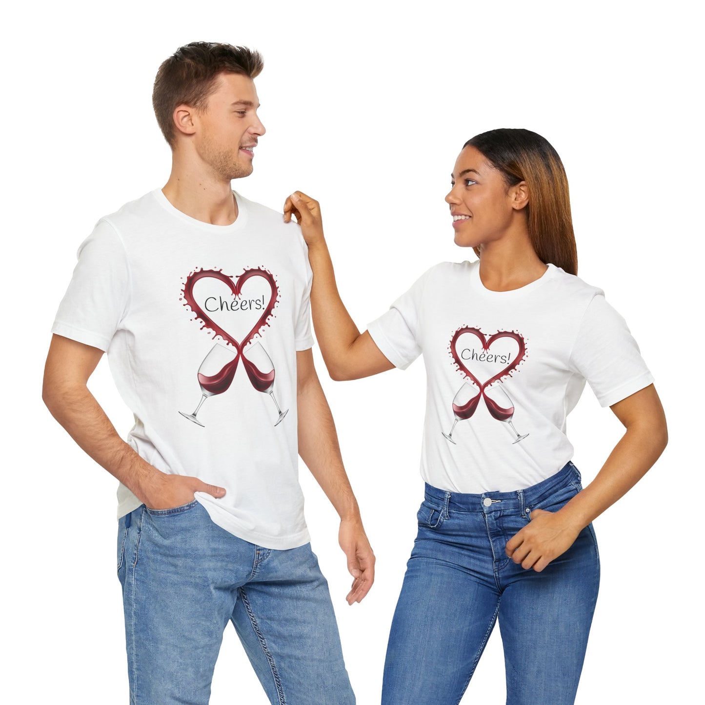 Red Wine Glass Cheers T-Shirt | Foodie Wine Lover Unisex Culinary Gift Tee