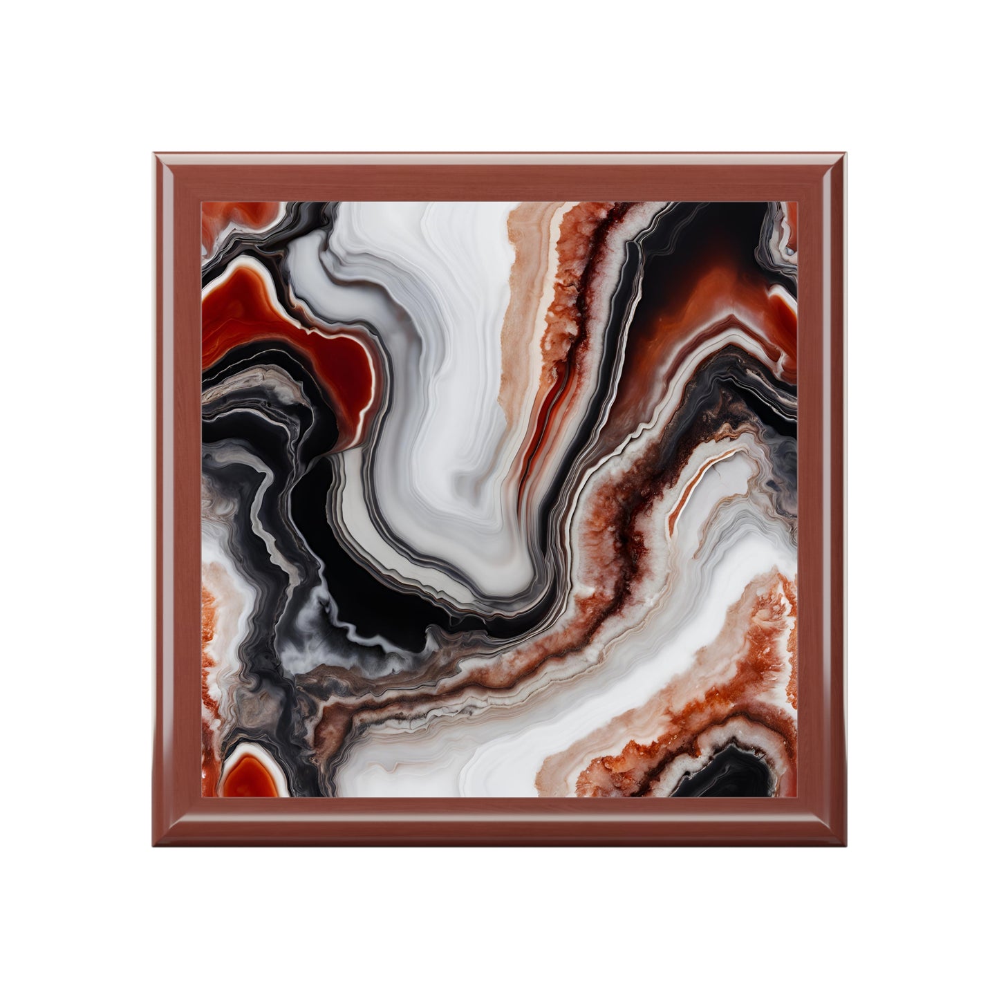 Unique Art Print Design Jewelry Box Trinket Box Bedroom Dresser Decor Vanity Gift Box - 3 colors to choose from