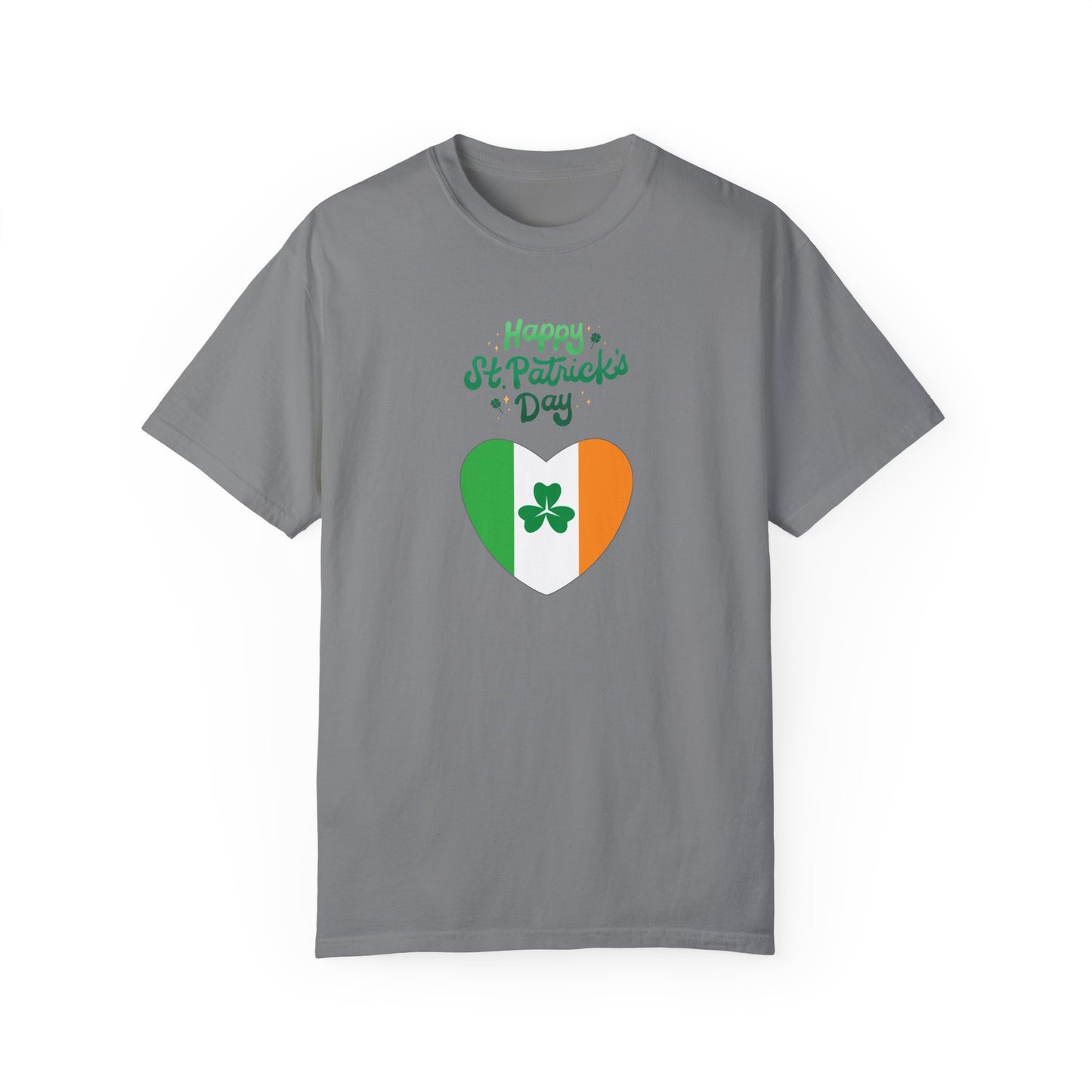 St. Patrick's Day T-Shirt Unisex Comfort Colors Relaxed Fit Garment-Dyed Tee 4 Leaf Clover Shirt Irish Themed Gift