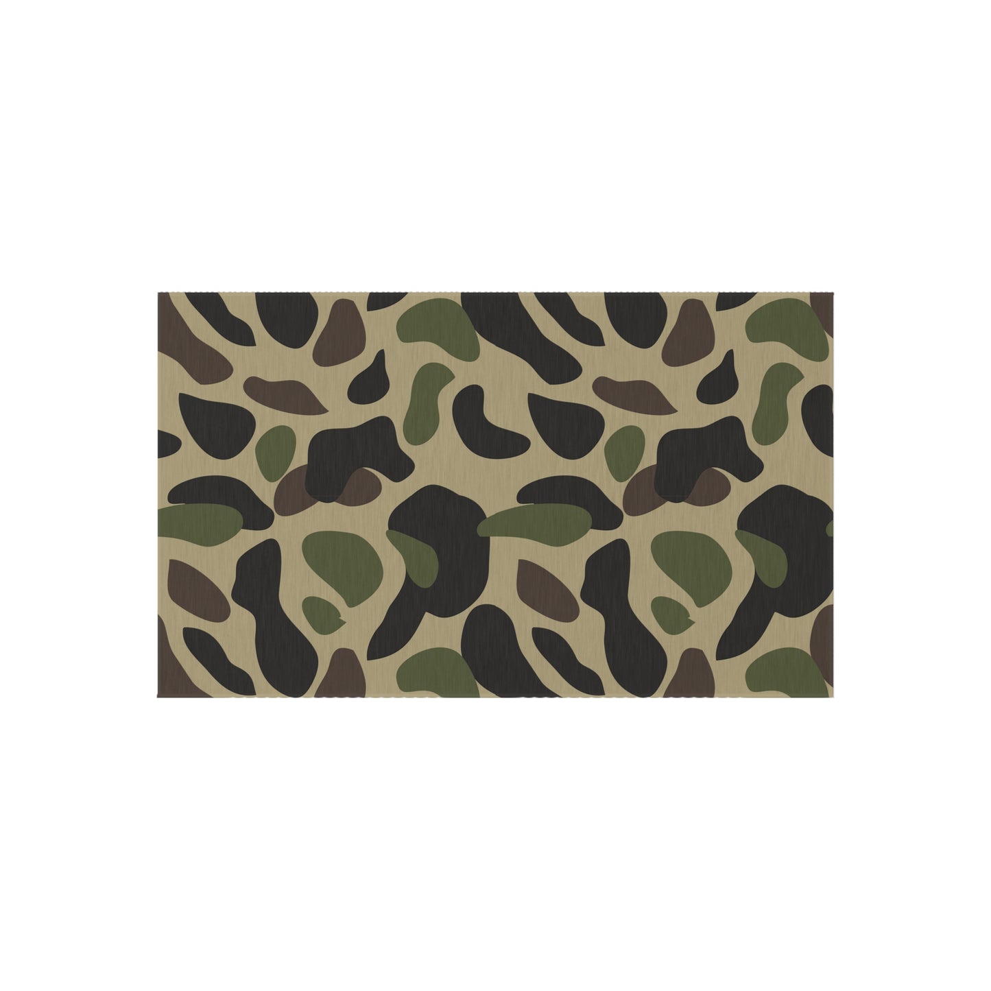 Camo Pattern Chenille Outdoor Rug with No-Skid Backing Cozy Outdoor Carpet Patio Decor Gazebo Rug Pool Area Decor Outdoor Kitchen Carpet