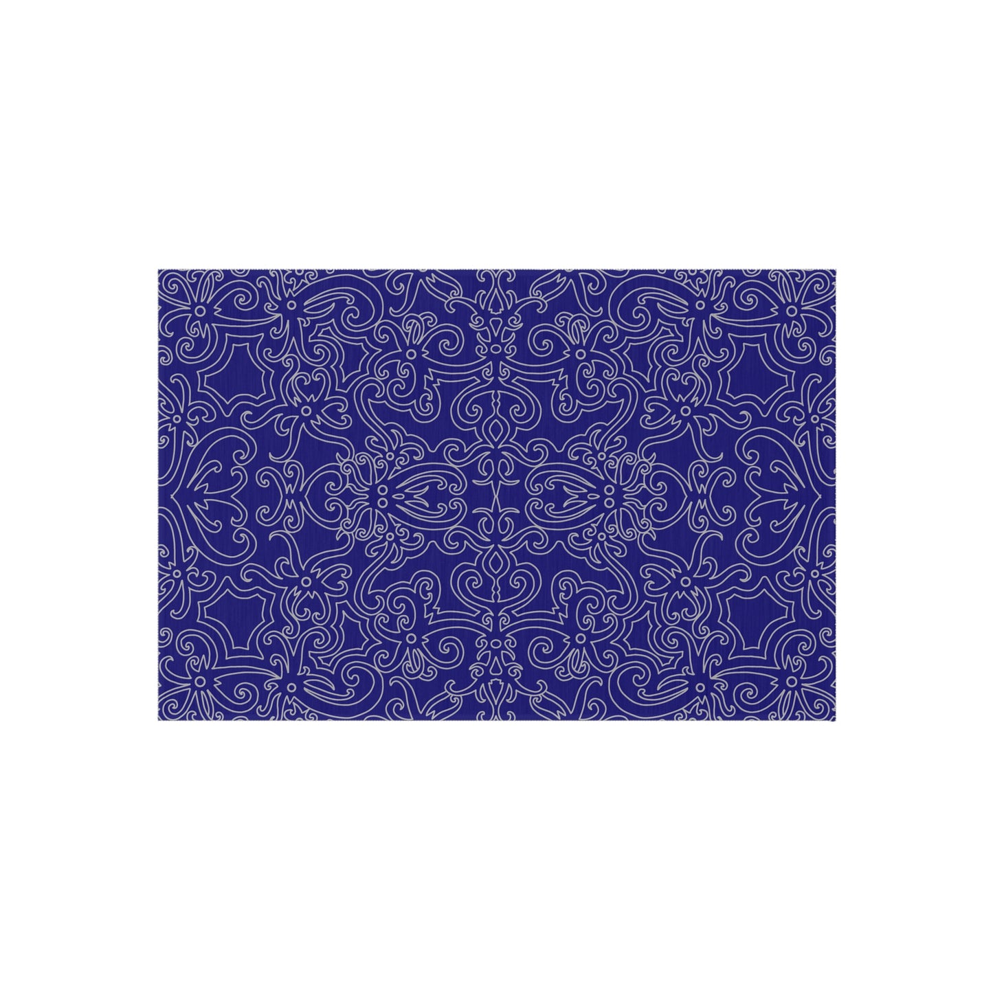 Chenille Outdoor Rug with No-Skid Backing Cozy Outdoor Carpet Blue Patio Decor Gazebo Rug Pool Area Decor Outdoor Kitchen Carpet