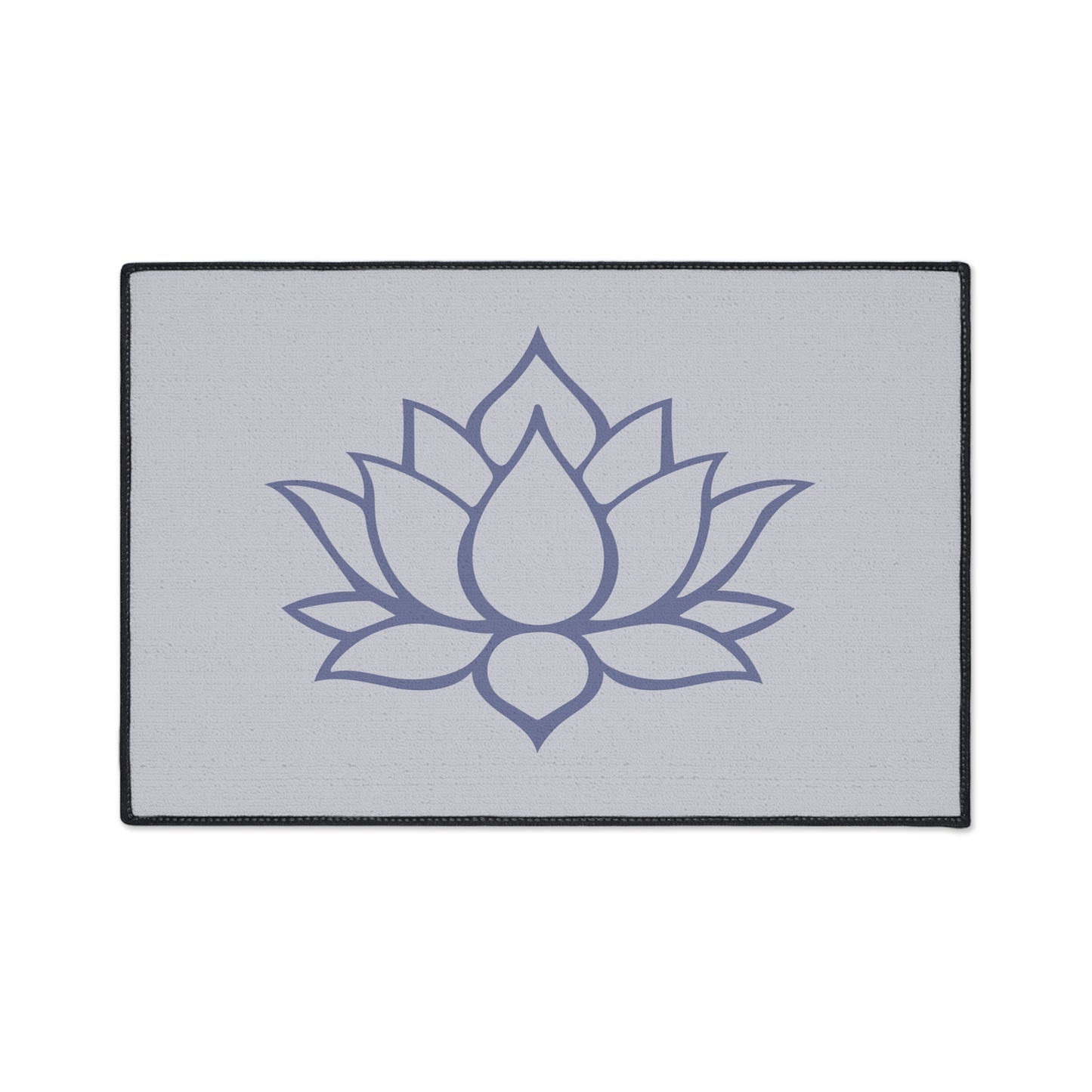 Decorative Heavy Duty Non-Slip Floor Mat Stylish Design Perfect for Entryway Kitchen Décor Grey Lotus Blossom Floral Design Rug Bathroom Mat