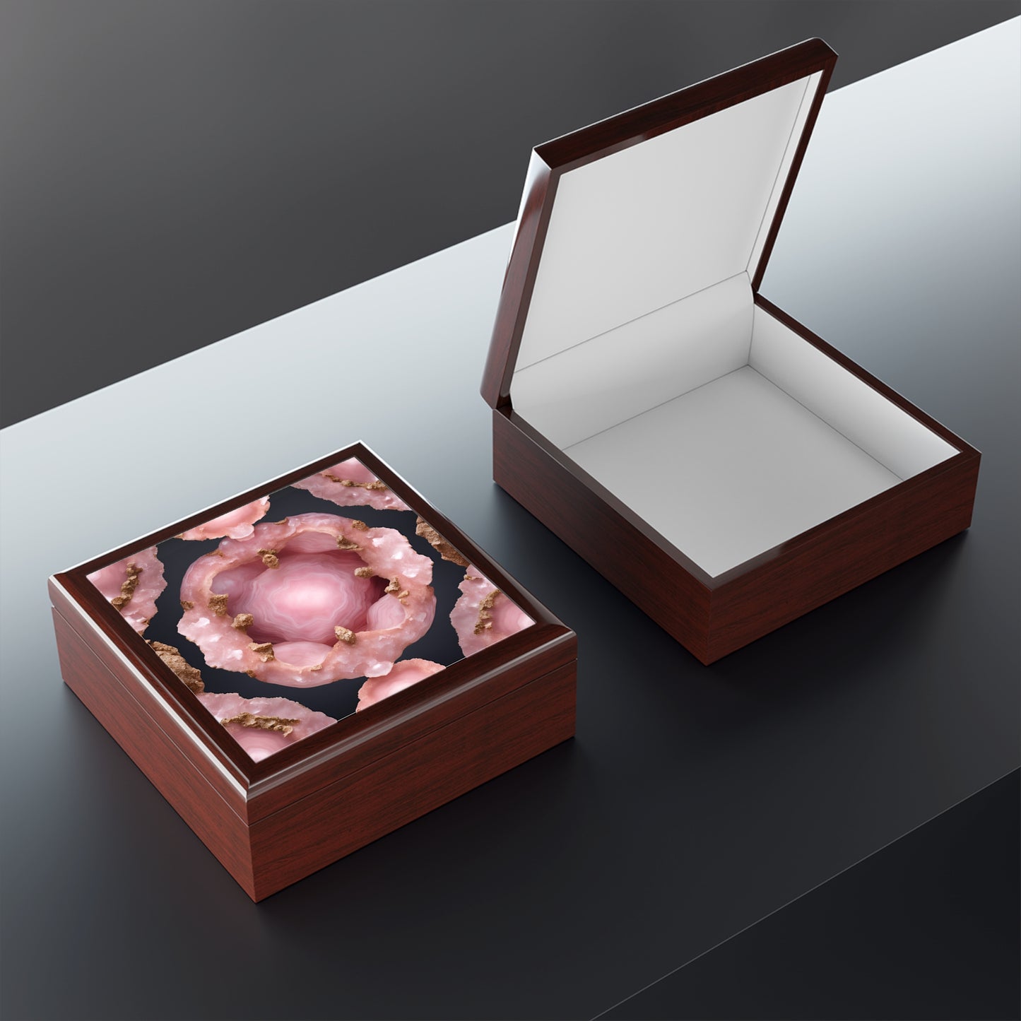Unique Jewelry Box Trinket Box Bedroom Dresser Decor Vanity Gift Box - 3 colors to choose from