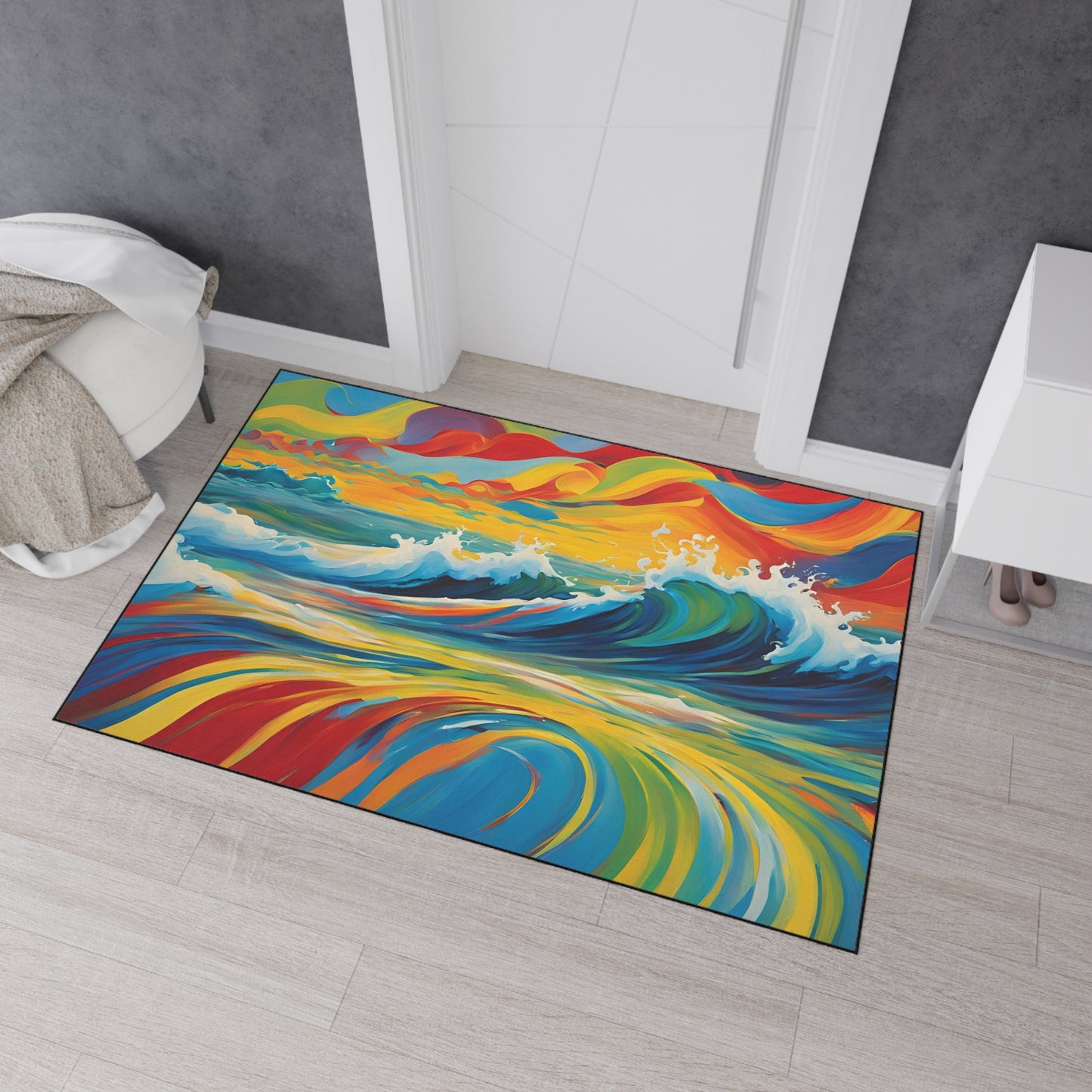 Decorative Heavy Duty Non-Slip Floor Mat Stylish Design Perfect for Entryway Kitchen Décor Garage Rug Coffee Bar Bathroom Floor Door Mat