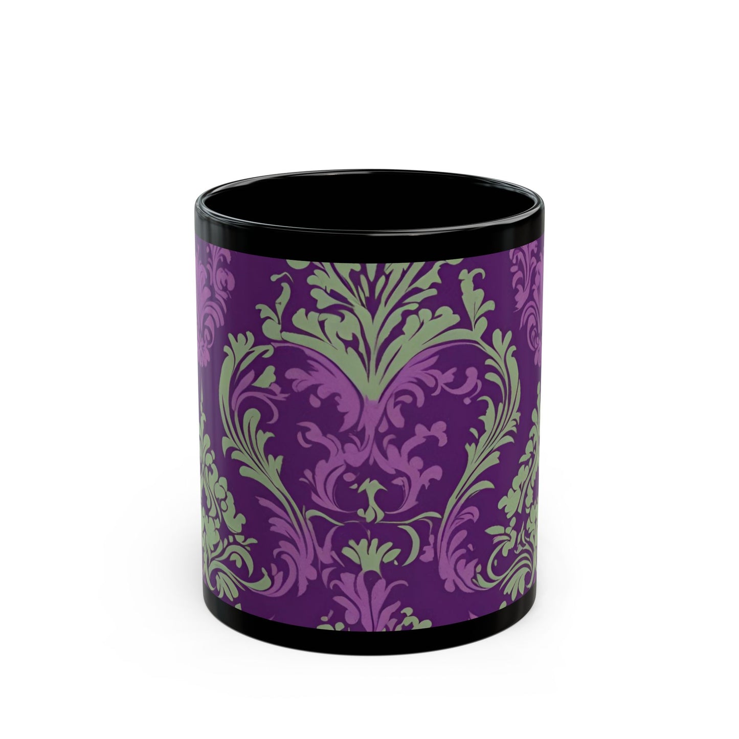 Elegant Damask Mug | Royal Purple Coffee Mug | Elegant Gift Mug