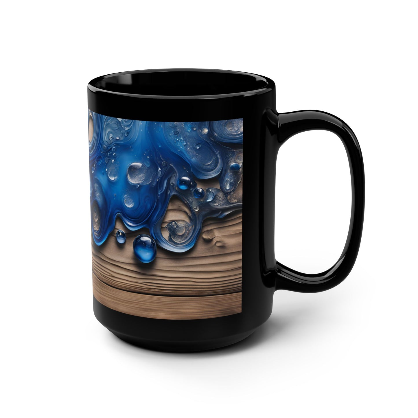 Ceramic Coffee Mug Wood-Inspired Image Nature Lover Ceramic Teacup Gardener Gift Colorful Unique Wave-look 15oz Ceramic Mug