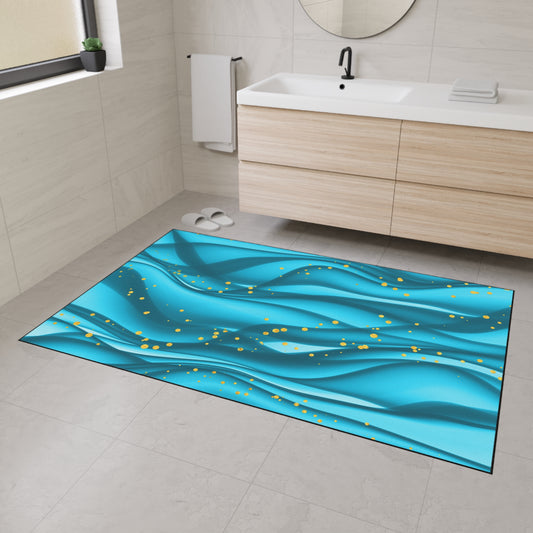 Decorative Heavy Duty Non-Slip Floor Mat Stylish Design Perfect for Entryway Kitchen Décor Beachy Wave Design Rug Tropical Bathroom Floor