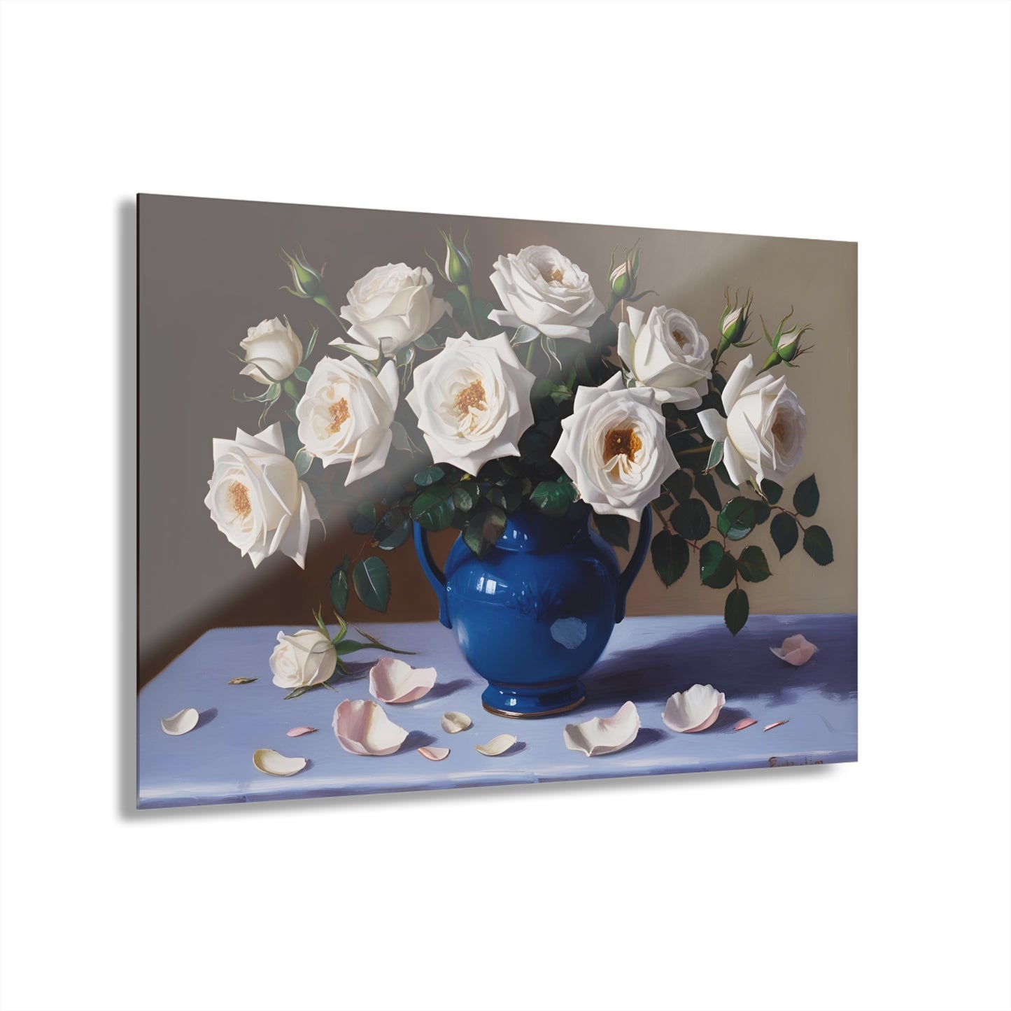 Large Floral Design Acrylic Print with French Cleat Nature Lover Wall Art Flower Lover Gift Poppy Flower Artwork Modern Garden Home Decor