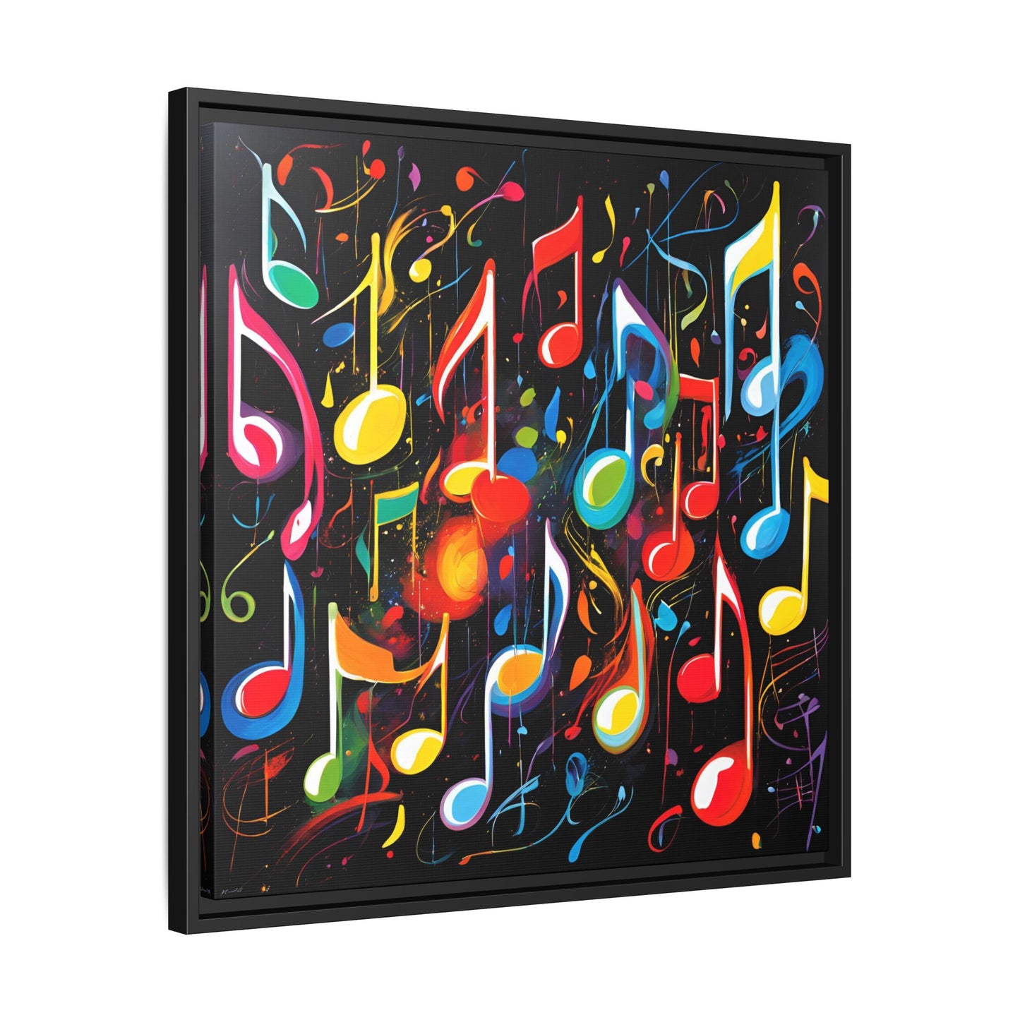 Modern Music-Themed Print Abstract Design Unique Framed Canvas Print Treble Clef Note Wall Art Music Lover Gift Decor 3 frame colors