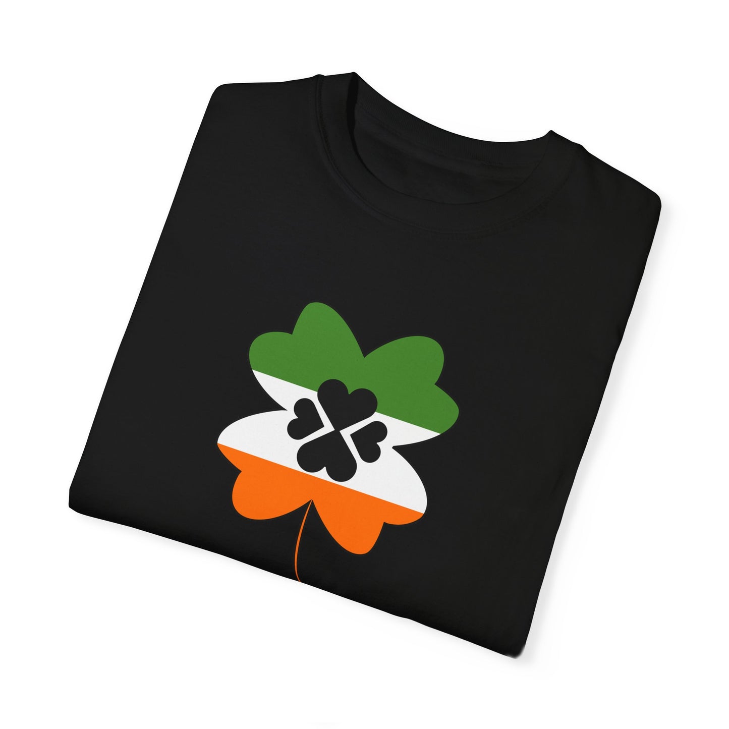 St. Patrick's Day T-Shirt Unisex Comfort Colors Relaxed Fit Garment-Dyed Tee 4 Leaf Clover Shirt Irish Themed Gift