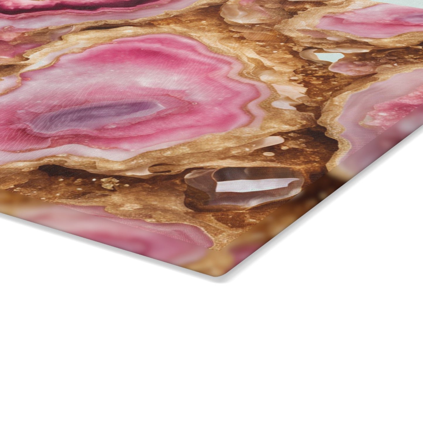 Copy of Kitchen Decor Glass Geode-Themed Image Unique Rock Lover Cutting Board Serving Tray Home Cook Gift Colorful Glass Charcuterie Board