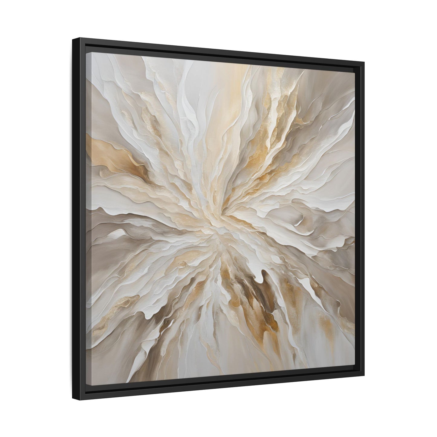 Modern Abstract Floral Design Unique Framed Canvas Wall Art Starburst Gift Nature Lover Gift Garden Lover Gift 3 frame colors