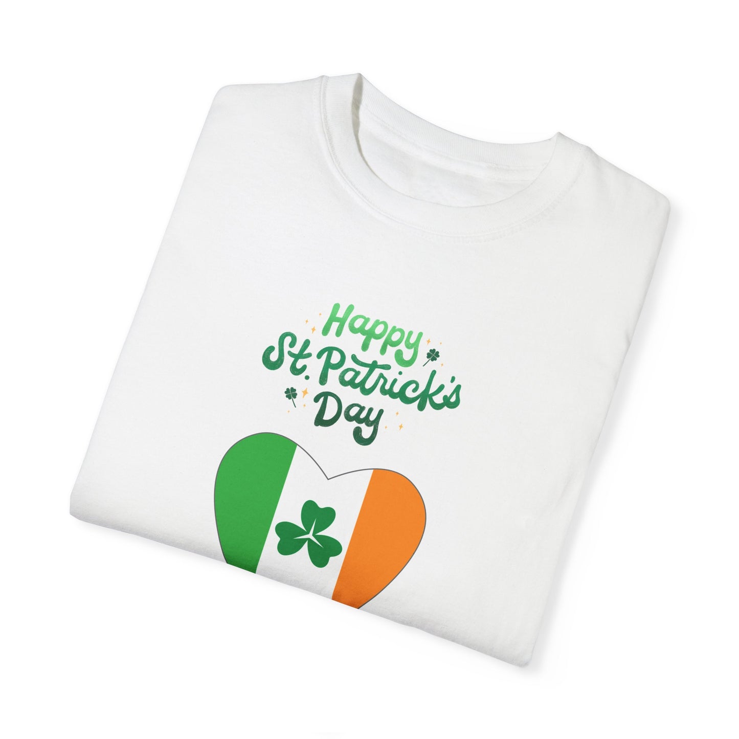 St. Patrick's Day T-Shirt Unisex Comfort Colors Relaxed Fit Garment-Dyed Tee 4 Leaf Clover Shirt Irish Themed Gift