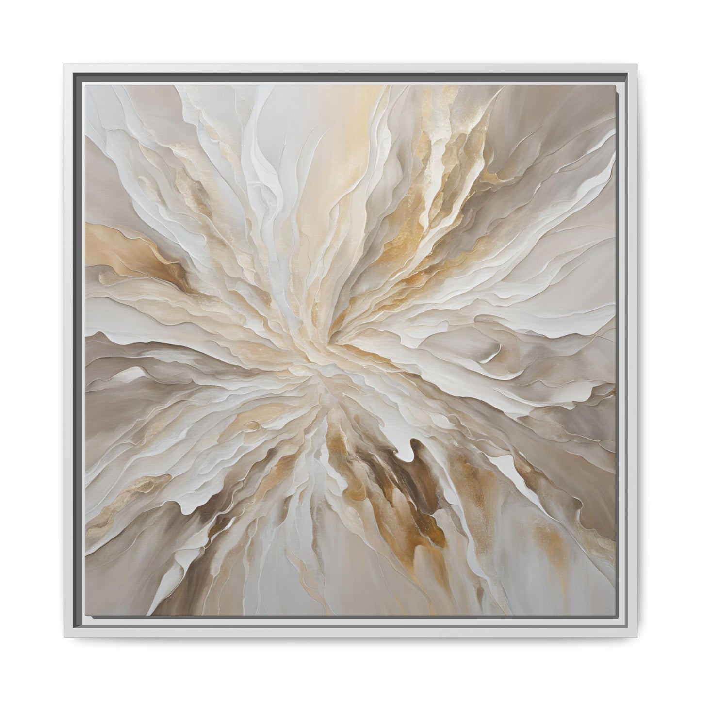 Modern Abstract Floral Design Unique Framed Canvas Wall Art Starburst Gift Nature Lover Gift Garden Lover Gift 3 frame colors