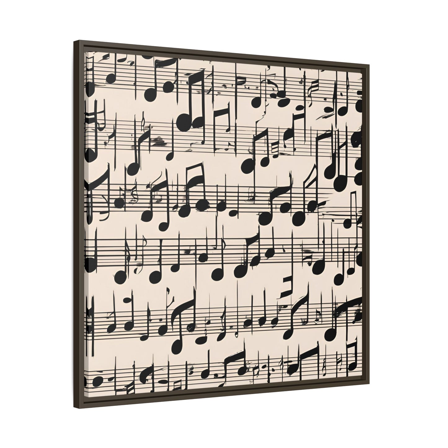 Music-Themed Print Abstract Sheet Music Design Unique Framed Canvas Print Treble Clef Note Wall Art Music Lover Gift Decor 3 frame colors