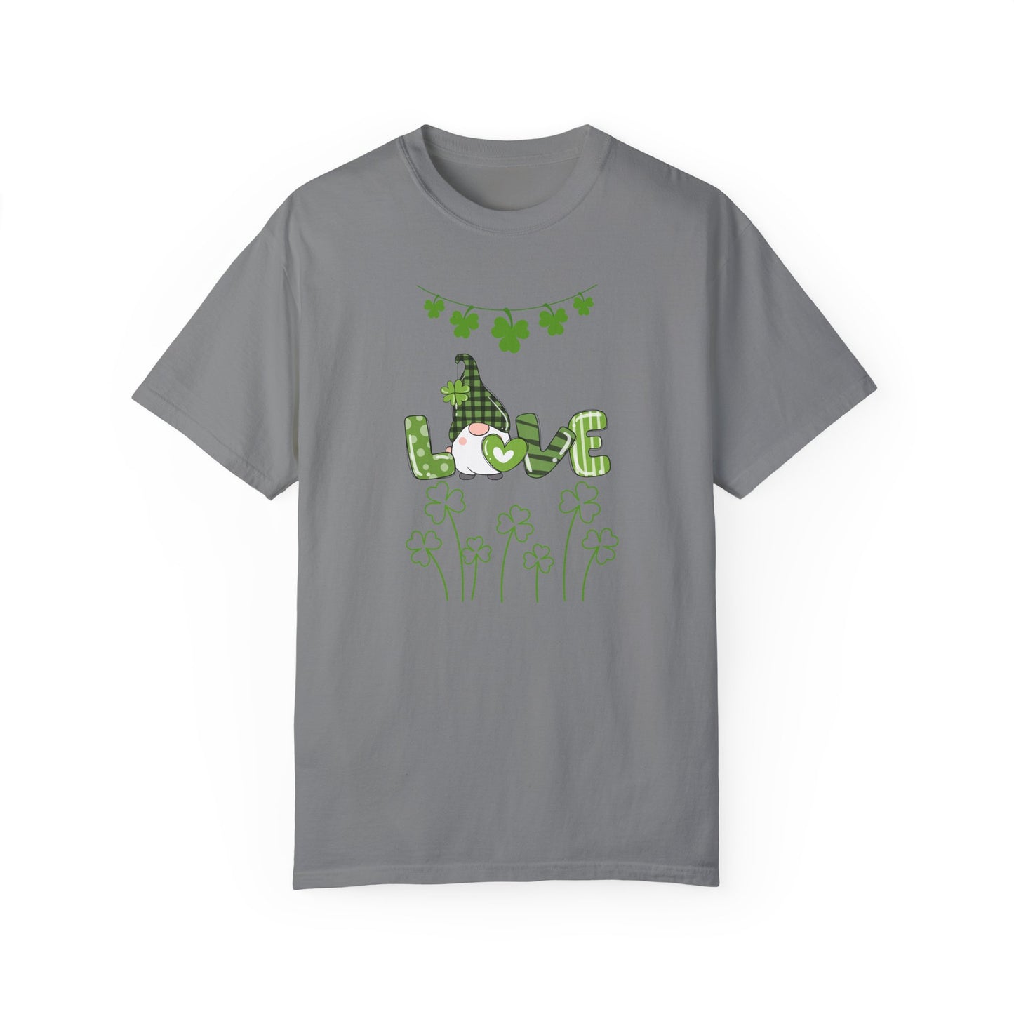 St. Patrick's Day T-Shirt Unisex Comfort Colors Relaxed Fit Garment-Dyed Tee 4 Leaf Clover Shirt Irish Themed Gift