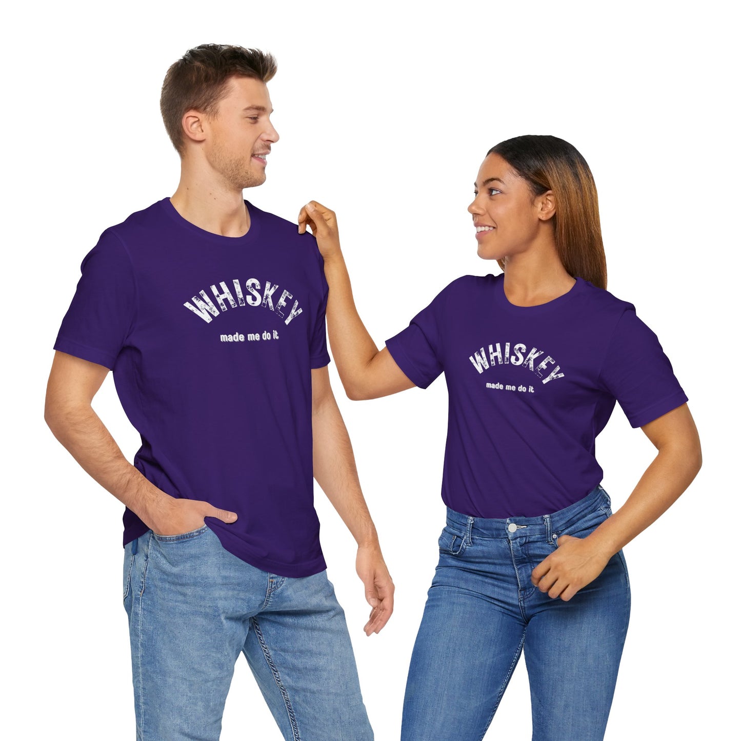 Whiskey Made Me Do It T-Shirt | Unisex | Funny Foodie Gift | Alcohol Tee | Bar Shirt | Happy Hour Gift