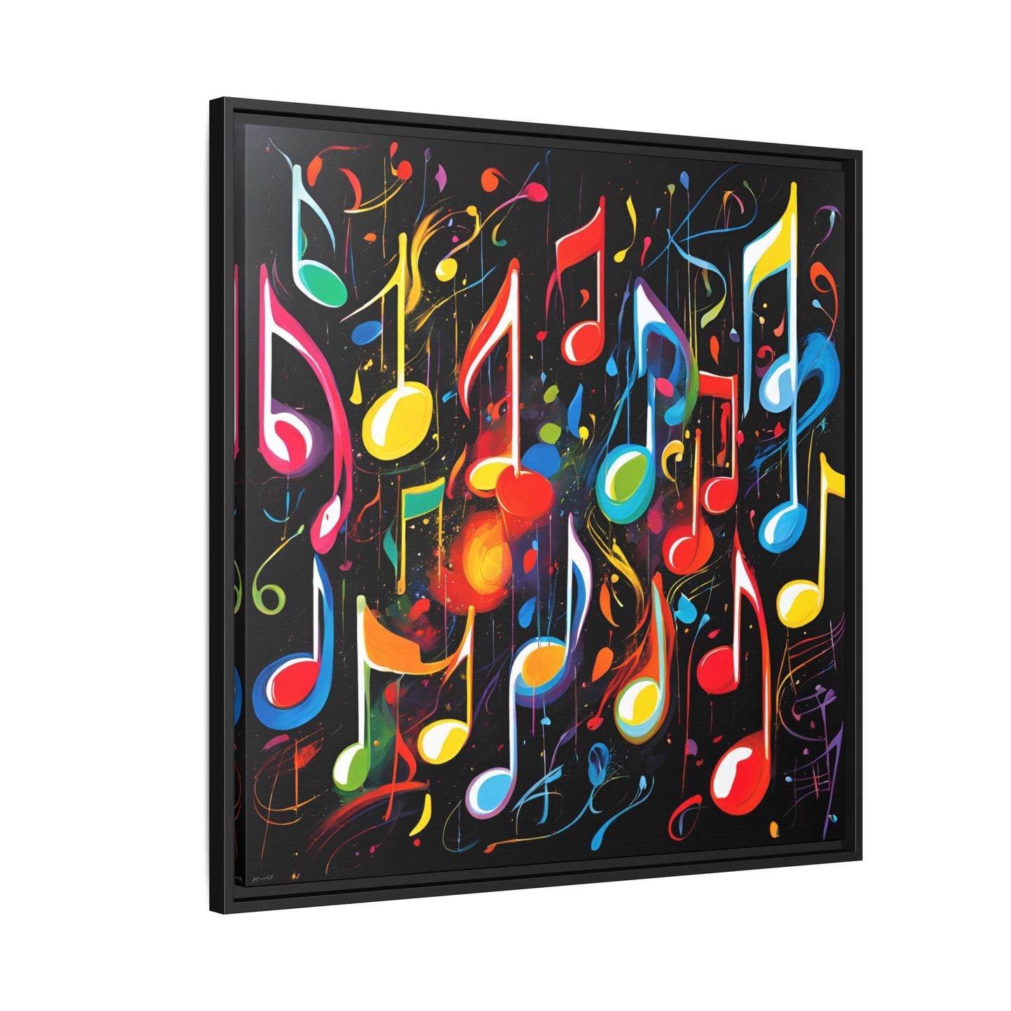 Modern Music-Themed Print Abstract Design Unique Framed Canvas Print Treble Clef Note Wall Art Music Lover Gift Decor 3 frame colors