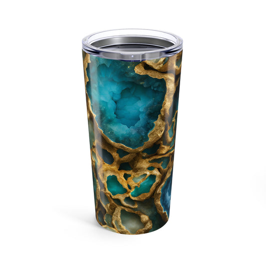 Colorful Geode Design 20 oz Tumbler Nature Lover Gift Geology Rock Lover Insulated Stainless Hot or Cold Marble Design Tumbler