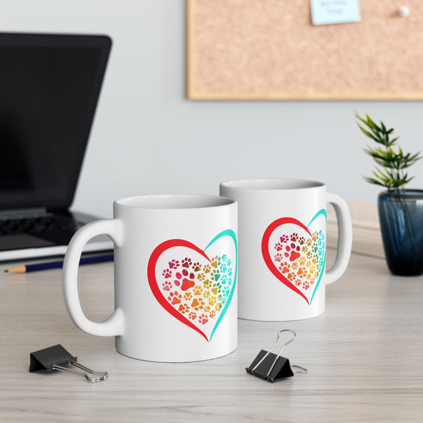 Dog or Cat Lover Ceramic Mug | Pet Lover | Animal Lover Paw Print Mug | Pet Lover Gift |