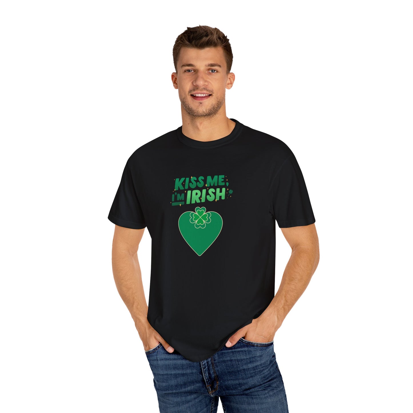 St. Patrick's Day T-Shirt Unisex Comfort Colors Relaxed Fit Garment-Dyed Tee 4 Leaf Clover Shirt Irish Themed Gift