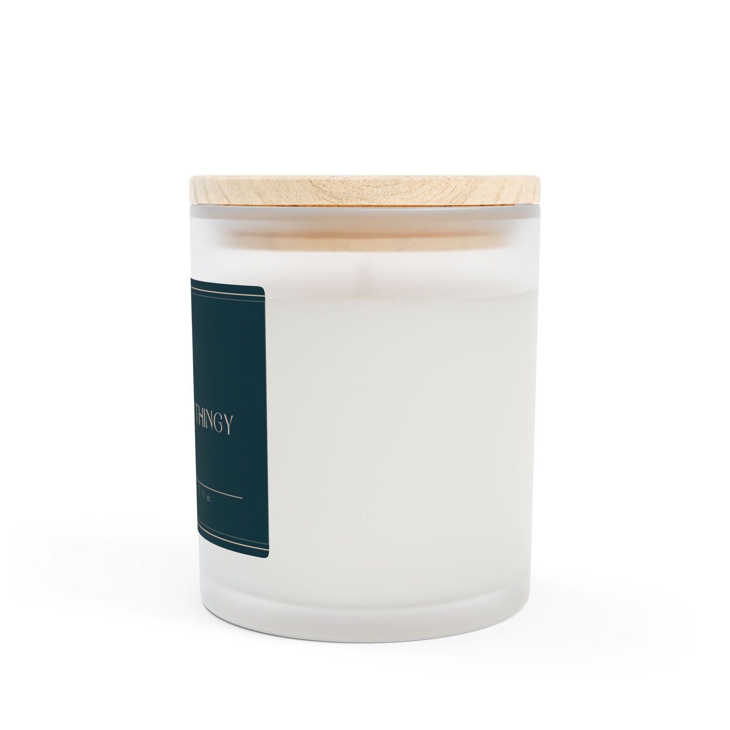 Artisanal Coconut Soy Frosted Glass Candle with Wooden Wick and Raw Maple Lid 11 oz Hand Poured Funny Scented Candle 50 hr burn time