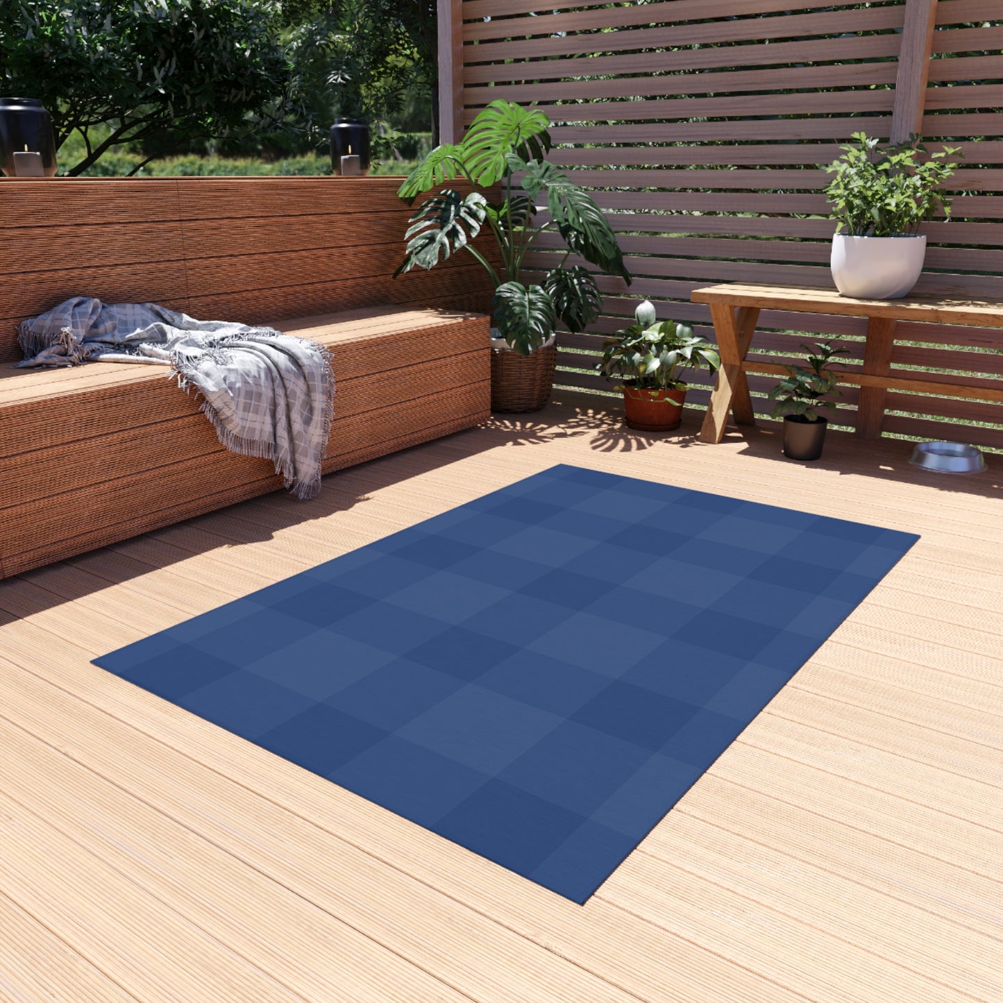 Chenille Outdoor Rug with No-Skid Backing Cozy Outdoor Carpet Patio Decor Gazebo Rug Pool Area Decor Outdoor Kitchen Carpet
