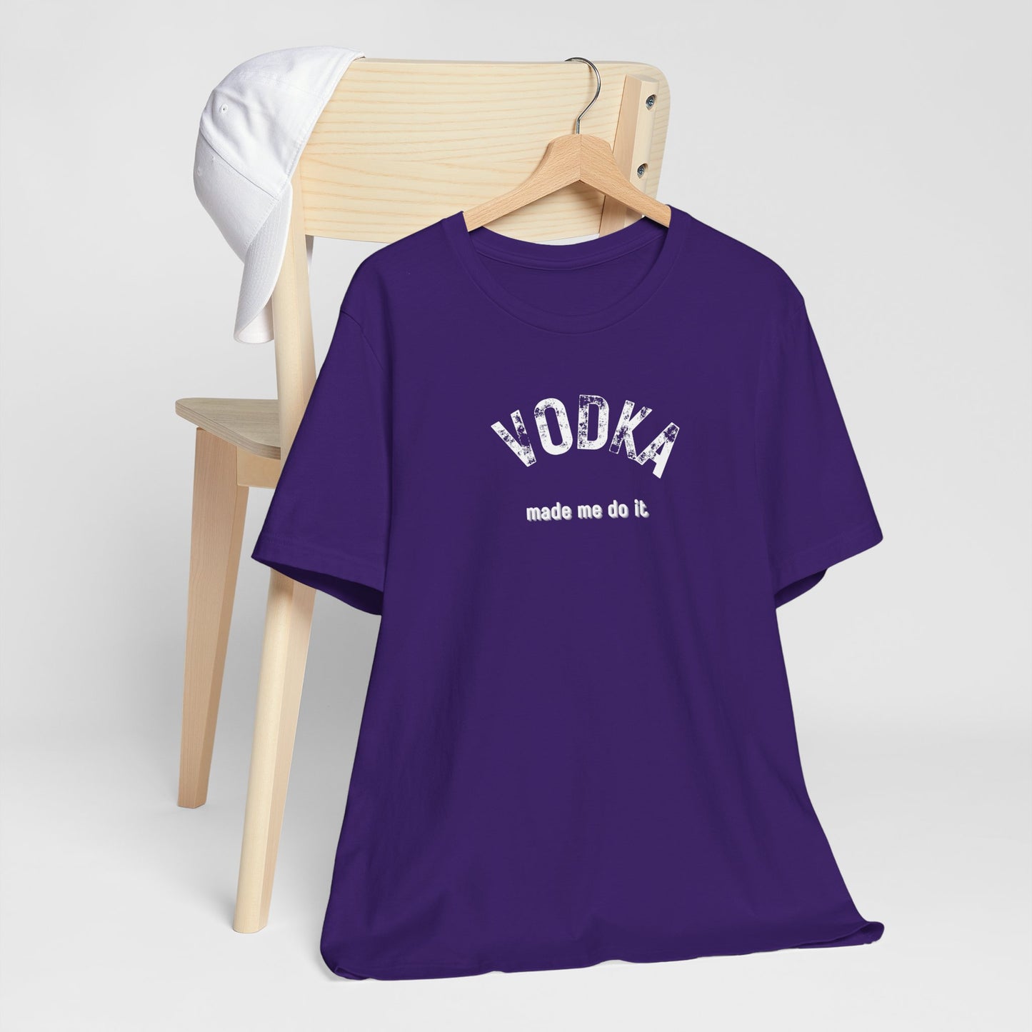 Vodka Made Me Do It T-Shirt | Unisex Funny Foodie Tee Alcohol Gift | Bar Humor Shirt | Happy Hour Tee
