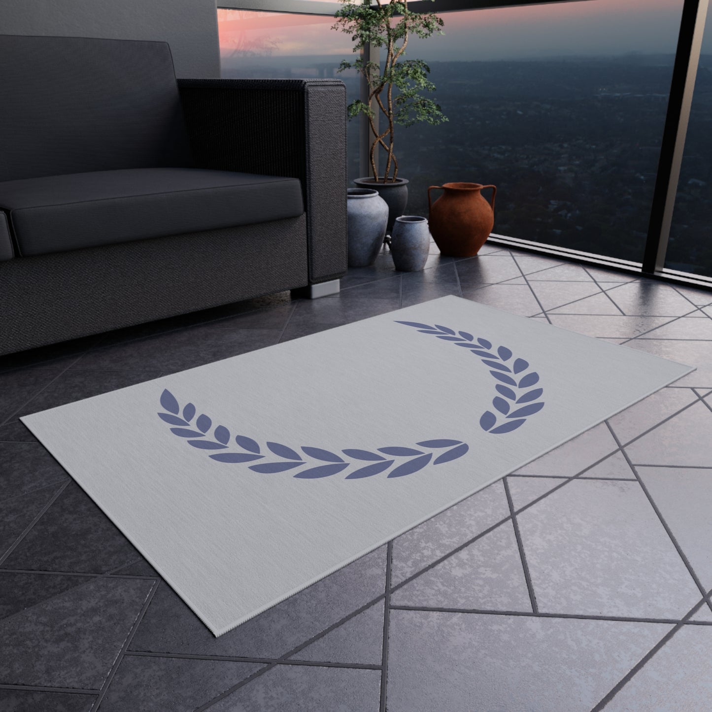 Chenille Outdoor Rug with No-Skid Backing Cozy Outdoor Carpet Patio Decor Gazebo Rug Pool Area Decor Outdoor Kitchen Carpet