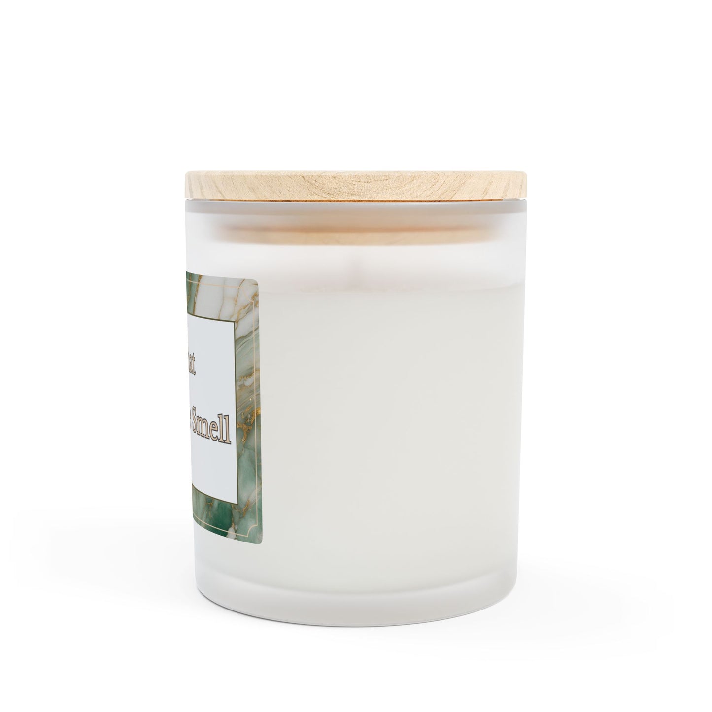 Artisanal Coconut Soy Frosted Glass Candle with Wooden Wick and Raw Maple Lid 11 oz Hand Poured Candle for New Home Owner 50 hrs burn time