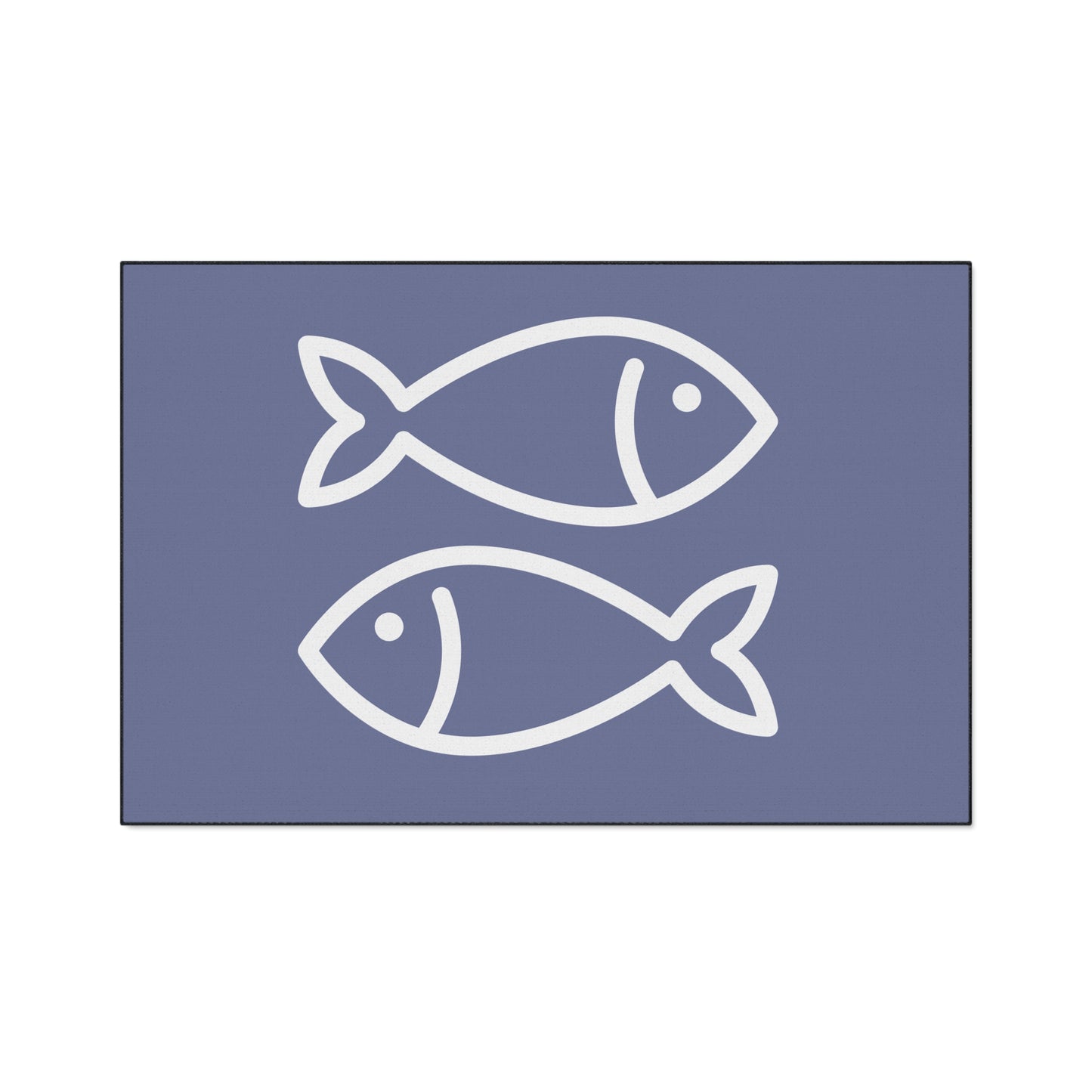 Decorative Heavy Duty Non-Slip Floor Mat Stylish Design Perfect for Entryway Kitchen Décor Grey Fish Design Rug Fishy Bathroom Mat