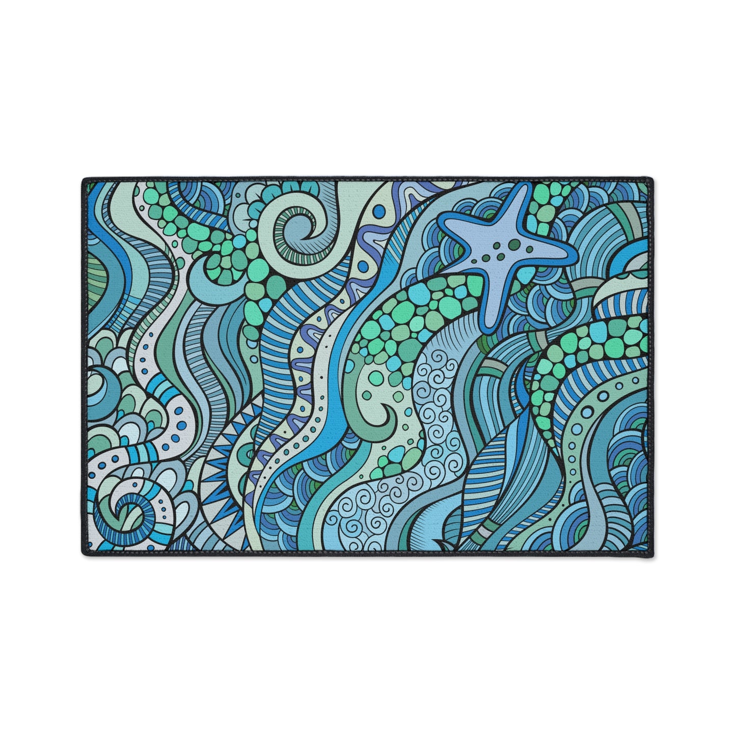 Decorative Heavy Duty Non-Slip Floor Mat Stylish Design Perfect for Entryway Kitchen Décor Garage Rug Coffee Bar Bathroom Floor Door Mat