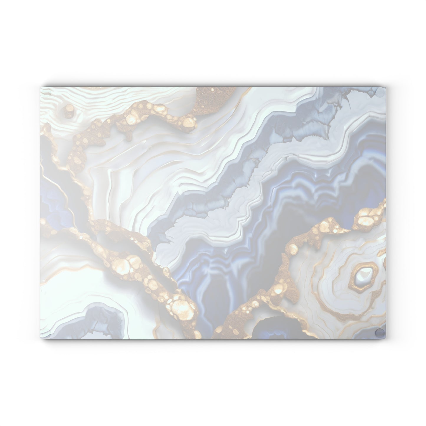 Kitchen Decor Glass Geode-Themed Image Unique Rock Lover Cutting Board Serving Tray Home Cook Gift Colorful Glass Charcuterie Board