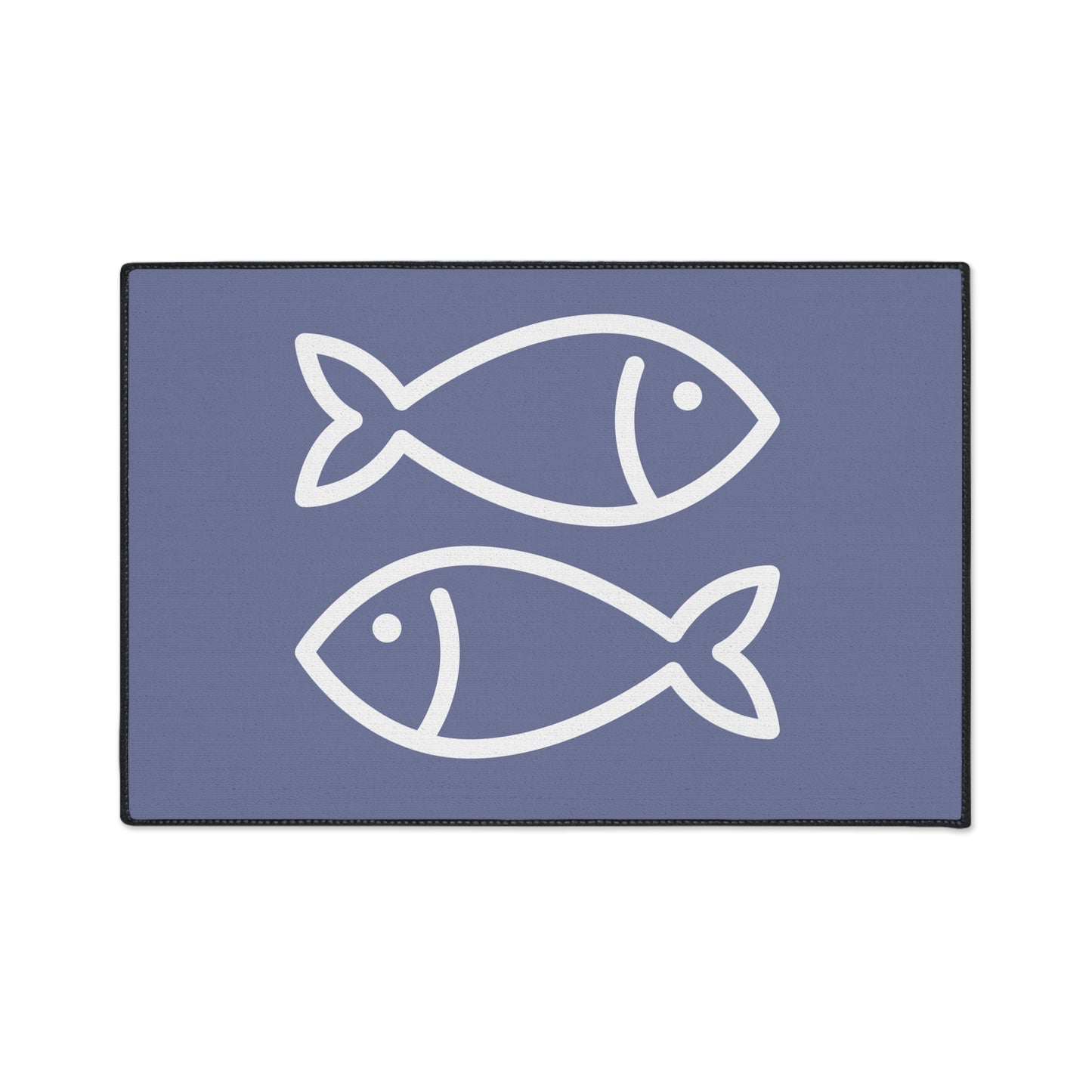 Decorative Heavy Duty Non-Slip Floor Mat Stylish Design Perfect for Entryway Kitchen Décor Grey Fish Design Rug Fishy Bathroom Mat