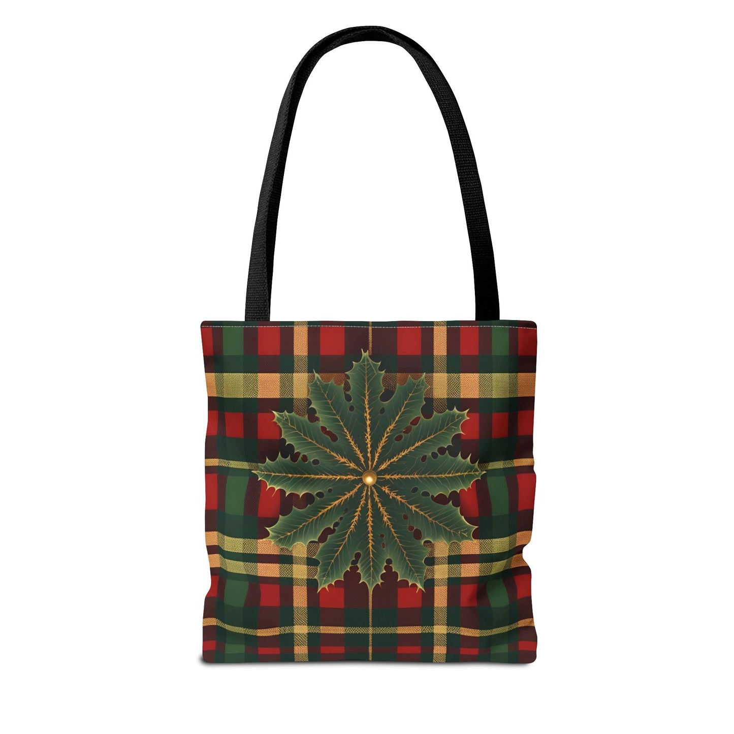 Christmas Tote Bag Holiday Cheer Gift Glam Winter Accessory Reusable Winter Plaid Tartan Shopping Bag Xmas Joy Gift Unisex Bag for Him Her