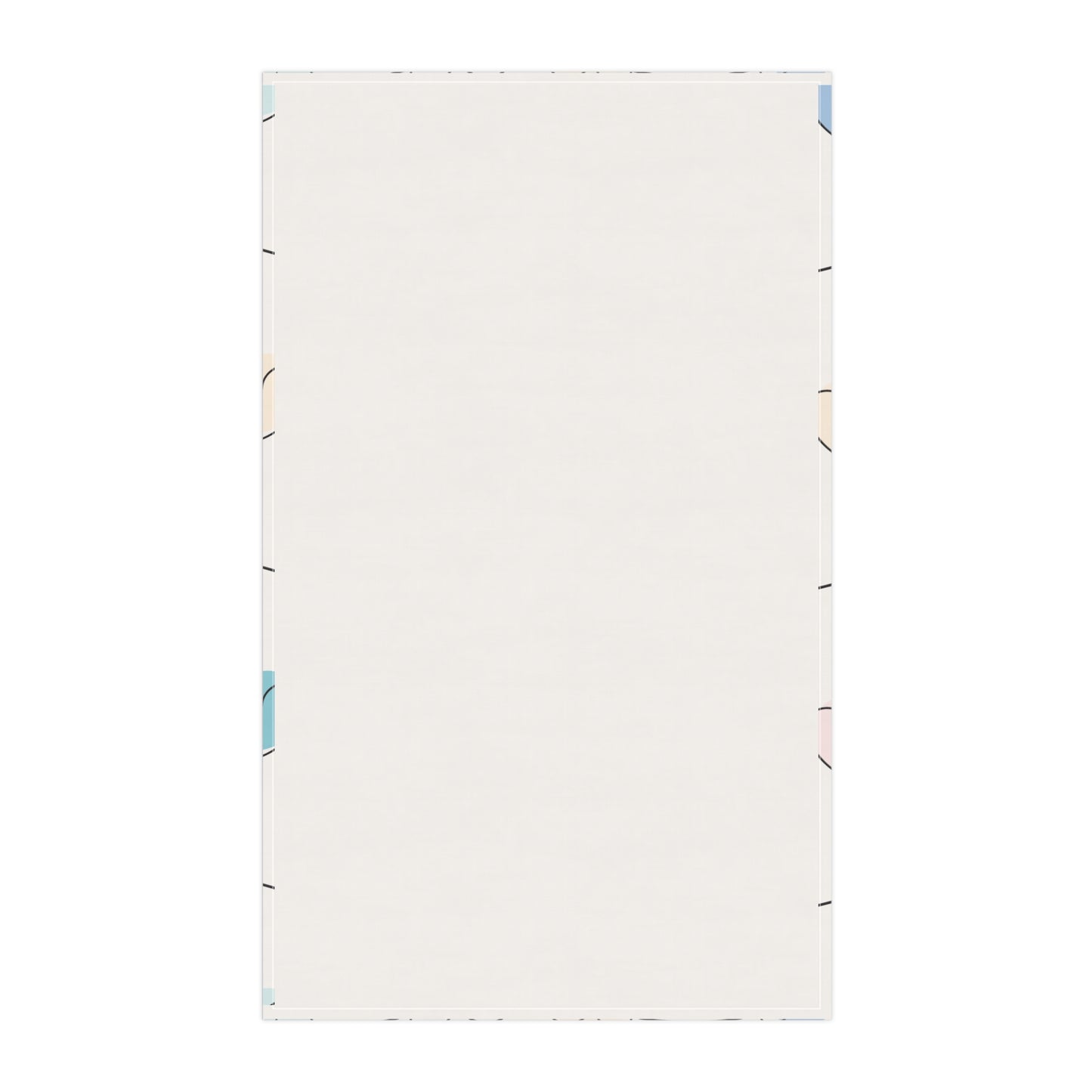 Kitchen Tea Towel Pastel Hearts Dish Towel Durable Hand Towel Gift for Her Whimsical Home Decor Decorative Kitchen Cotton Twill