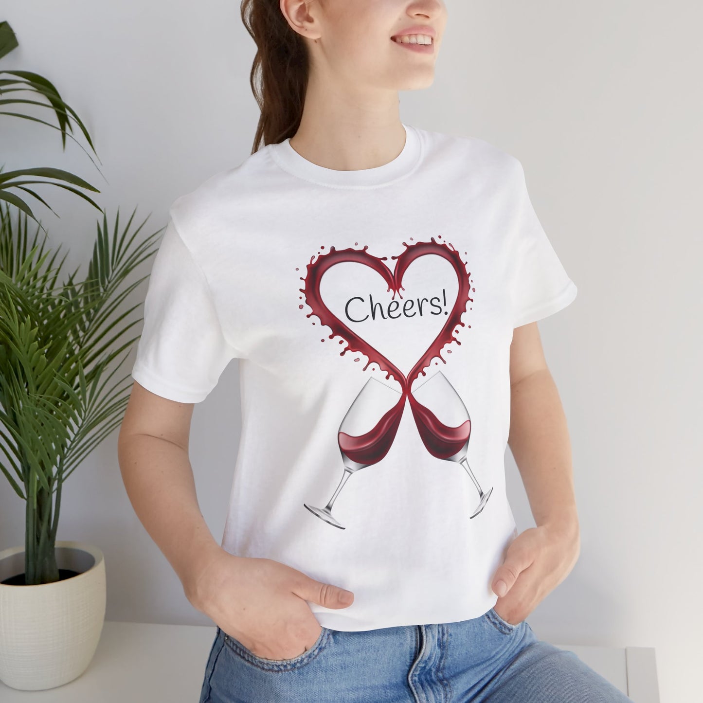 Red Wine Glass Cheers T-Shirt | Foodie Wine Lover Unisex Culinary Gift Tee